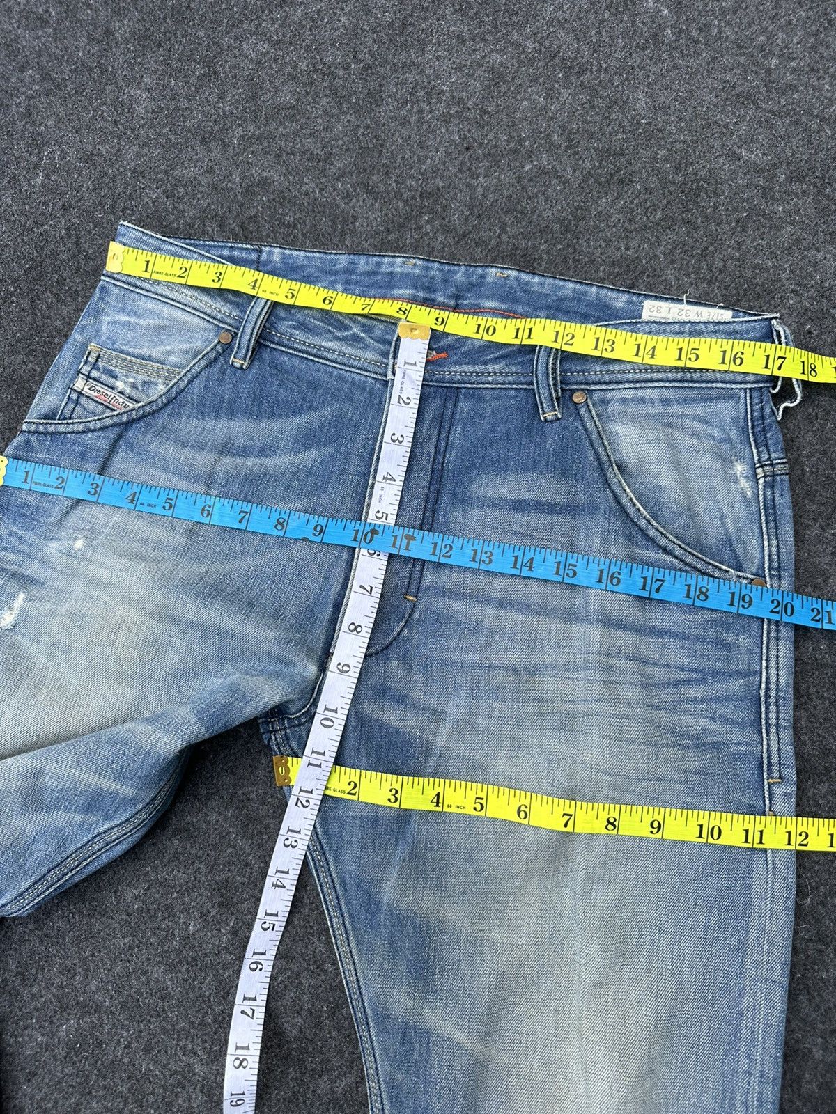 Diesel Diesel Krooley Regular Slim Distressed Denim 32x32 D36 Size US 32 / EU 48 - 5 Thumbnail