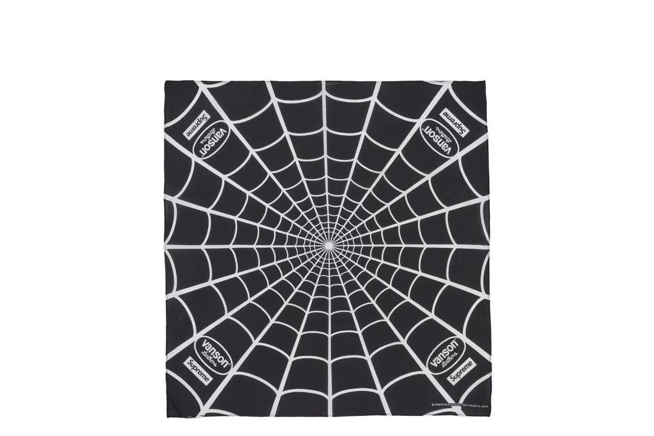 Supreme × Vanson Leathers (EXCLUSIVE) Supreme Spider-Man Vanson Bandana NEW Size ONE SIZE - 2 Thumbnail