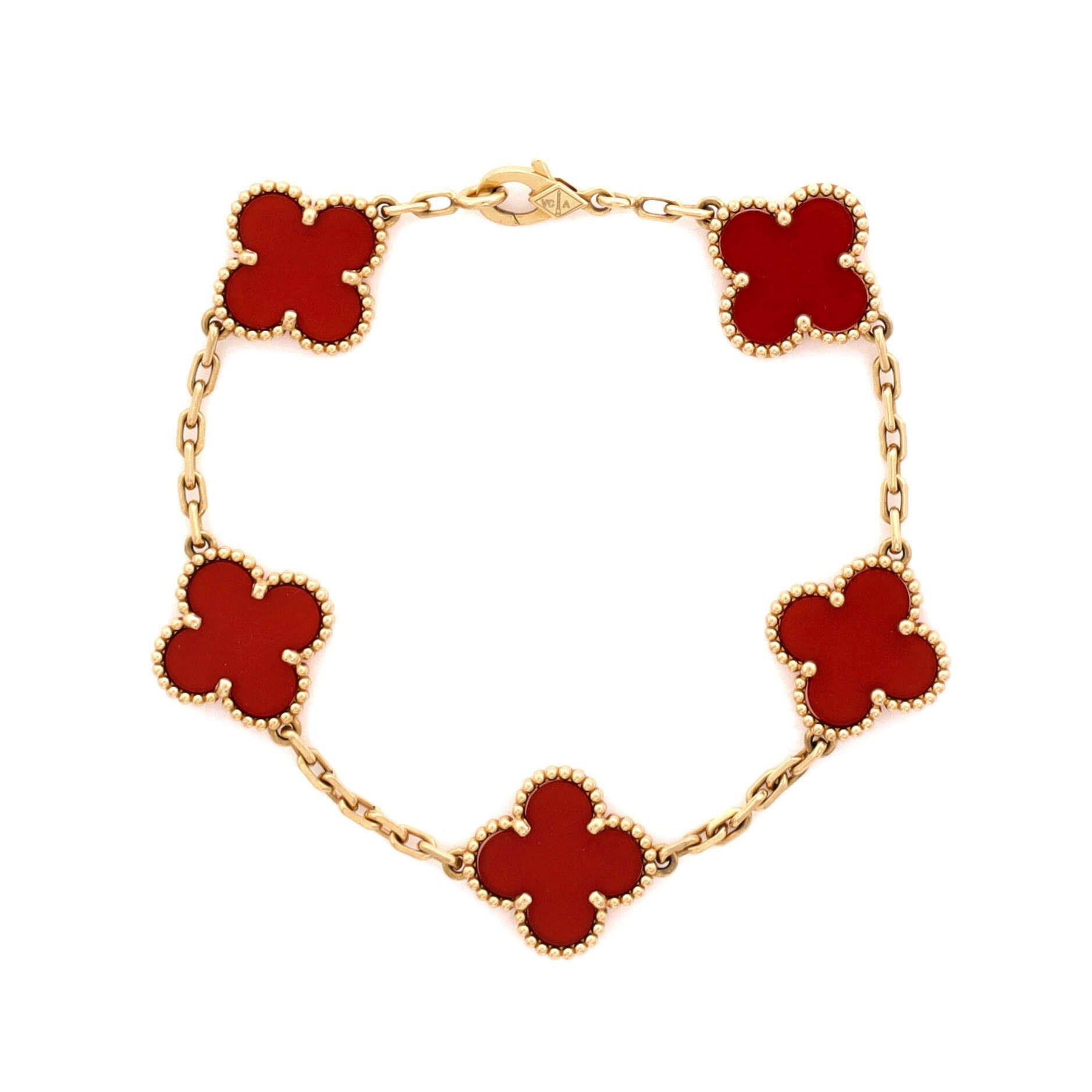 Van Cleef & Arpels Vintage Alhambra 5 Motifs Bracelet Size ONE SIZE - 1 Thumbnail