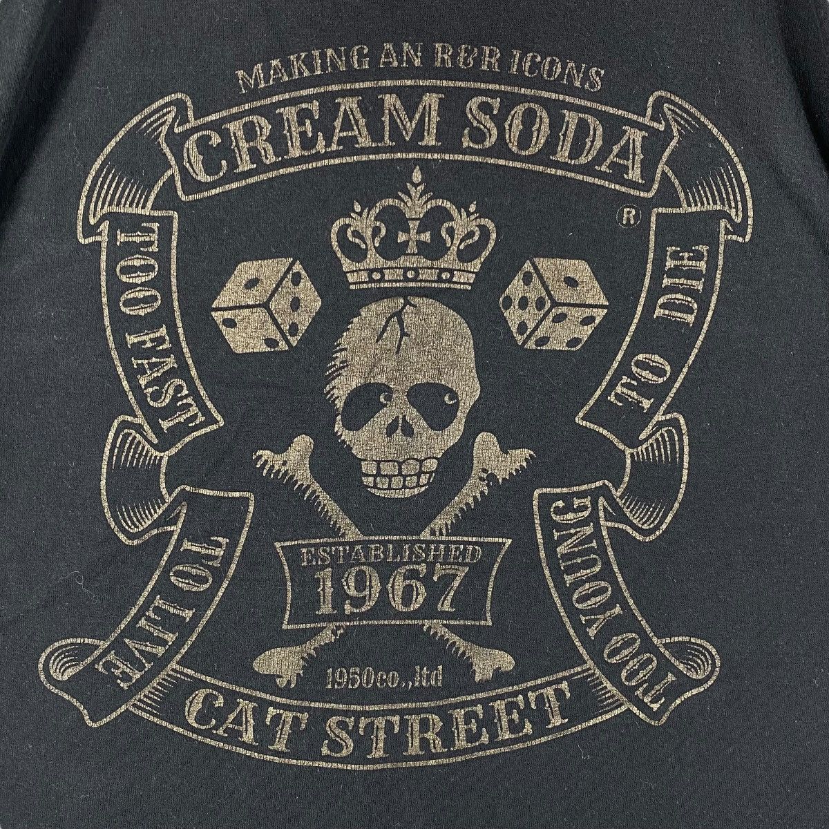 Japanese Brand × Seditionaries Vintage 00's CREAM SODA Graphic Punk Gothic Tee Shirt Size US M / EU 48-50 / 2 - 2 Thumbnail