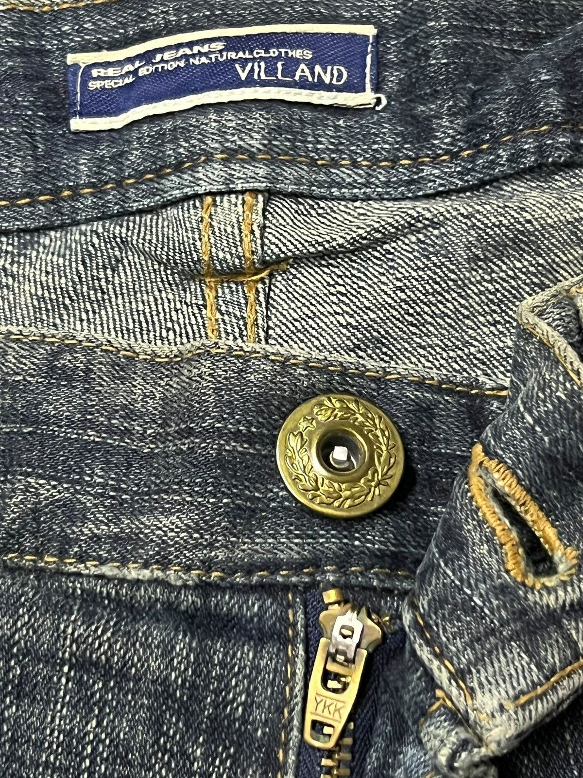 Japanese Brand Vintage Japanese Oririn Villand - Mud Wash Whiskering Jeans Size US 35 - 13 Thumbnail