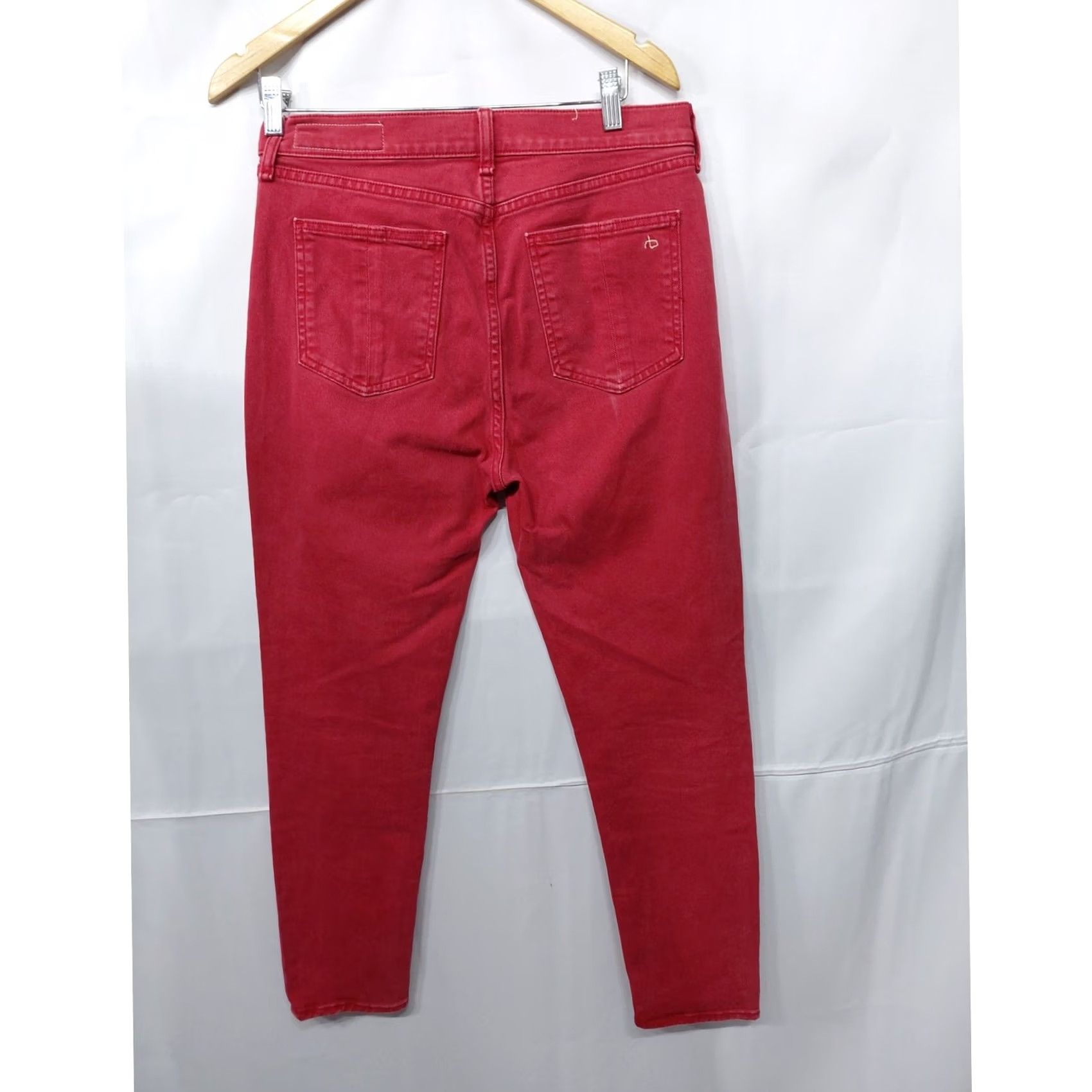 Vintage rag & bone HIGH RISE SKINNY Jeans Bull Red Size 28 Womens denim stretch straight? (adjusted) Size 28" / US 6 / IT 42 - 2 Thumbnail