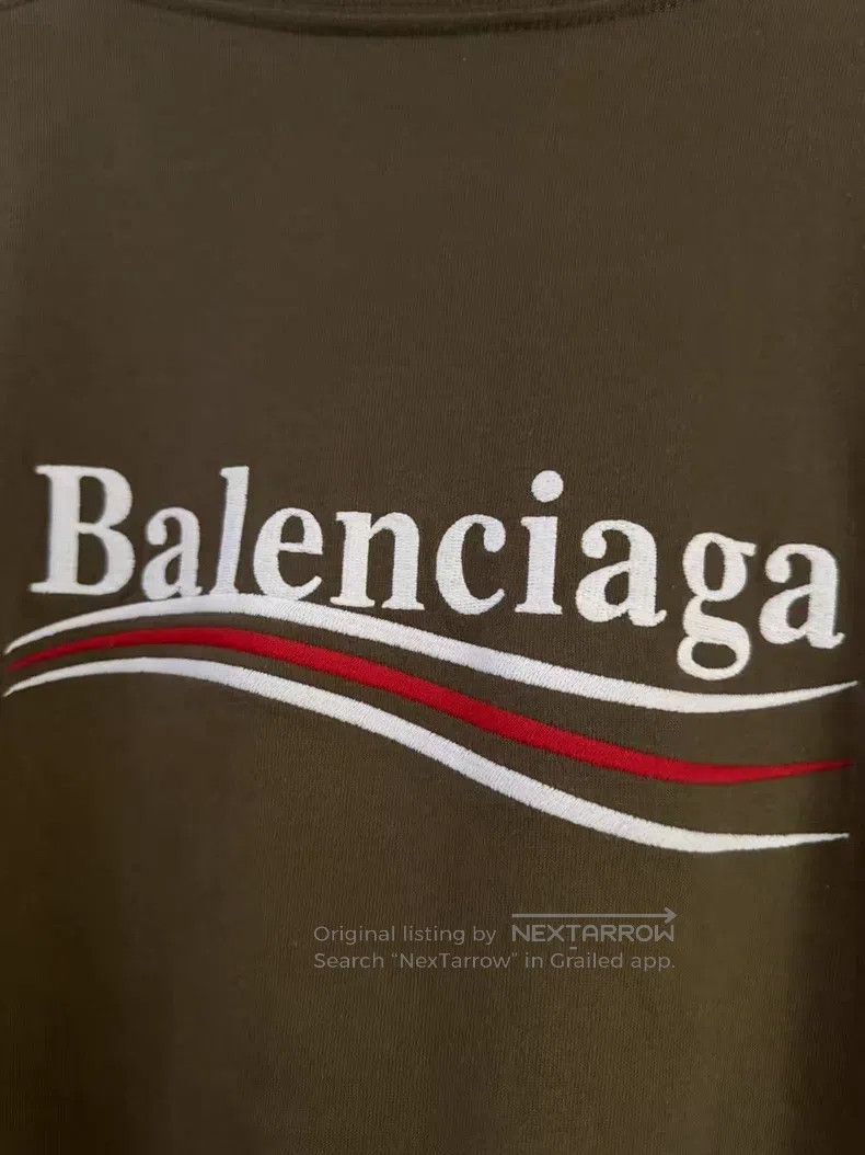 Balenciaga Balenciaga Olive Green Coke Embroidered Short Sleeve Size US S / EU 44-46 / 1 - 5 Thumbnail