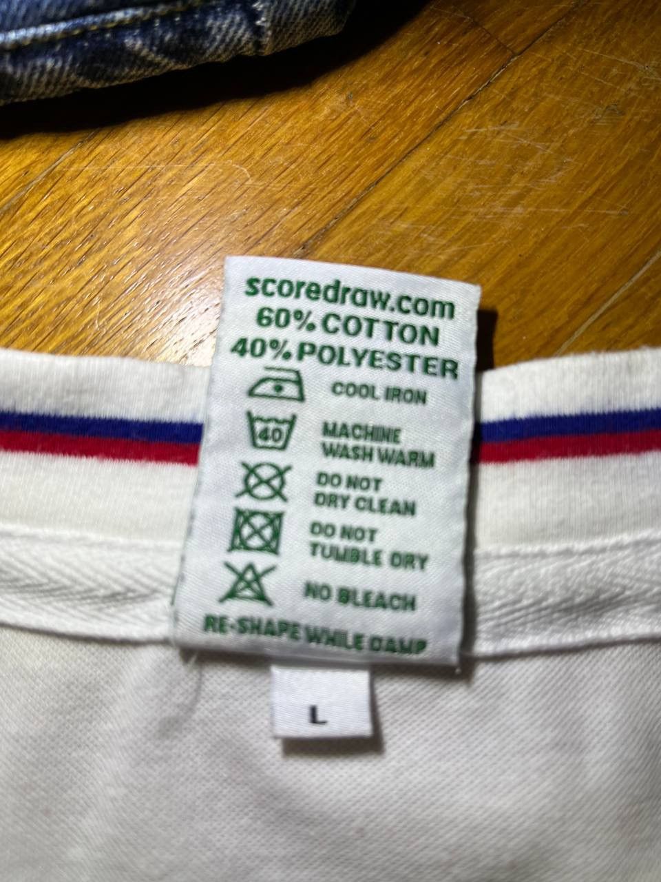 Vintage Score Draw England national team soccer jersey tee Size US L / EU 52-54 / 3 - 5 Thumbnail