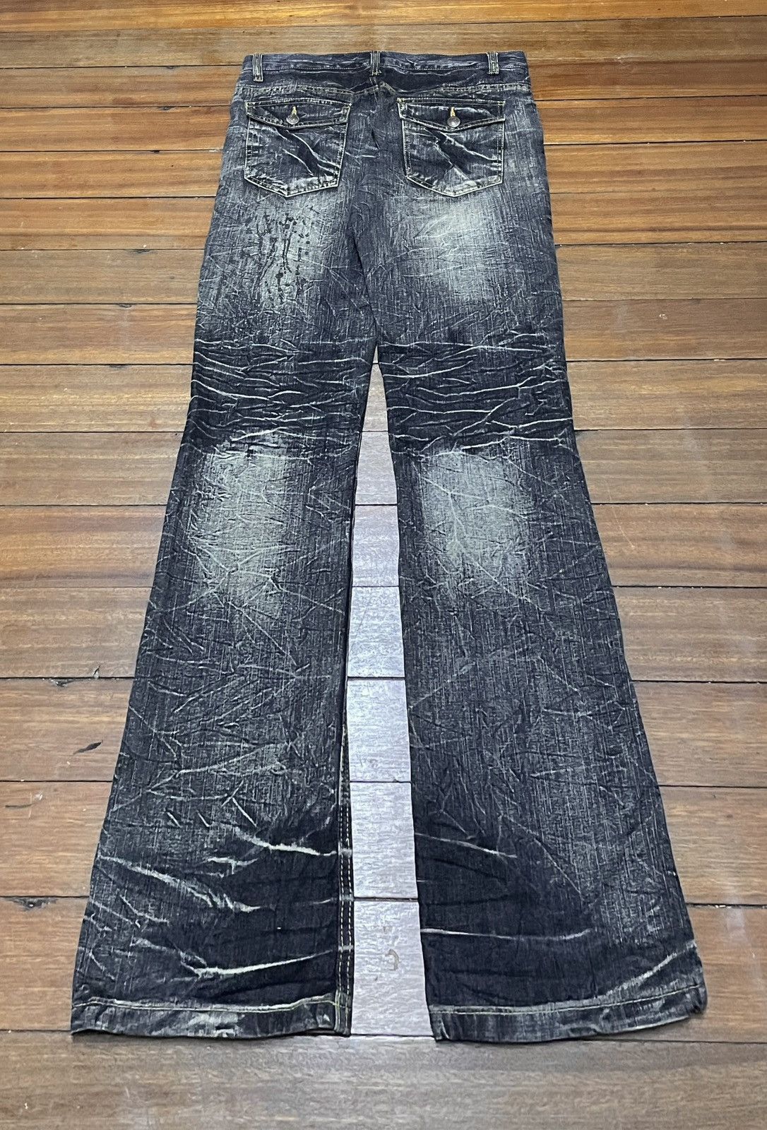 LOWBOX Very Rare Design Vintage Japanese Brand Lowbox Jeans 1990s Size US 33 - 2 Thumbnail