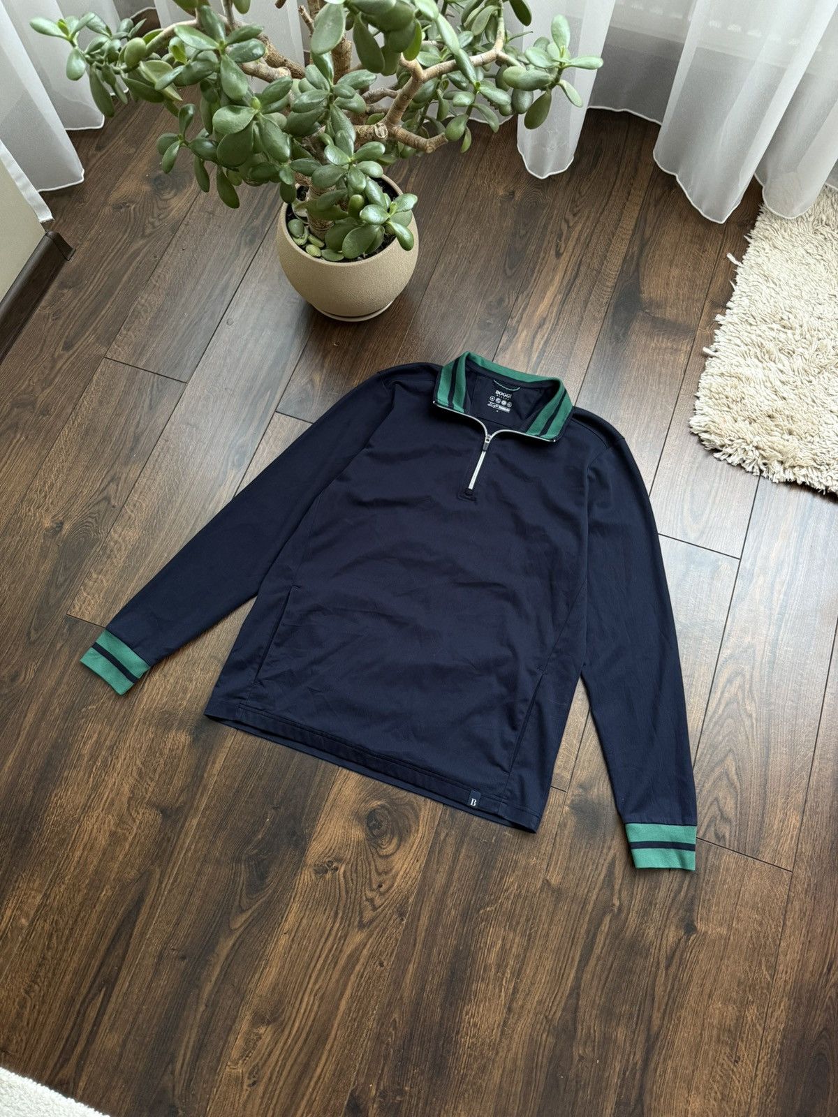 Boggi BOGGI Milano 1/4 Zip Sport Sweatshirt Technology Navy Size M Size US M / EU 48-50 / 2 - 11 Thumbnail