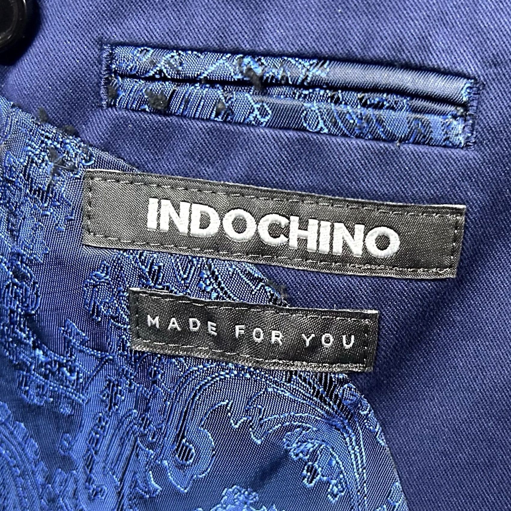 Vintage Indochino Sport Coat Blue Cotton Blend Two-Button Notch Lapel Lined 44R Mens Regular Jacket Chest 44 Regular Fit Vintage? No Size US S / EU 44-46 / 1 - 3 Thumbnail