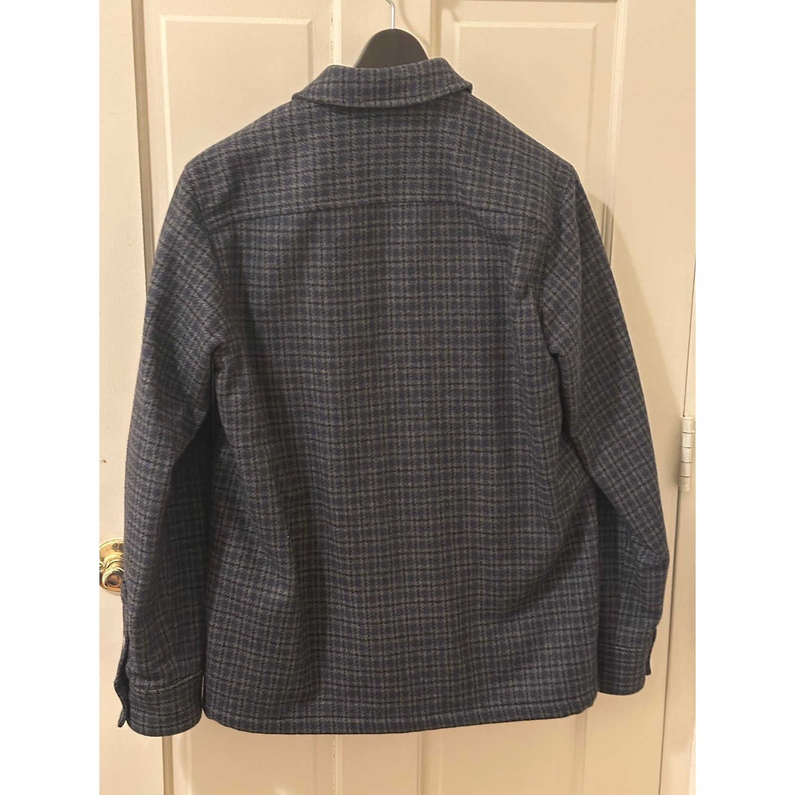 A.P.C. A.P.C. Thibault Blue-Gray Checked Wool-Blend Jacket Size US S / EU 44-46 / 1 - 2 Thumbnail