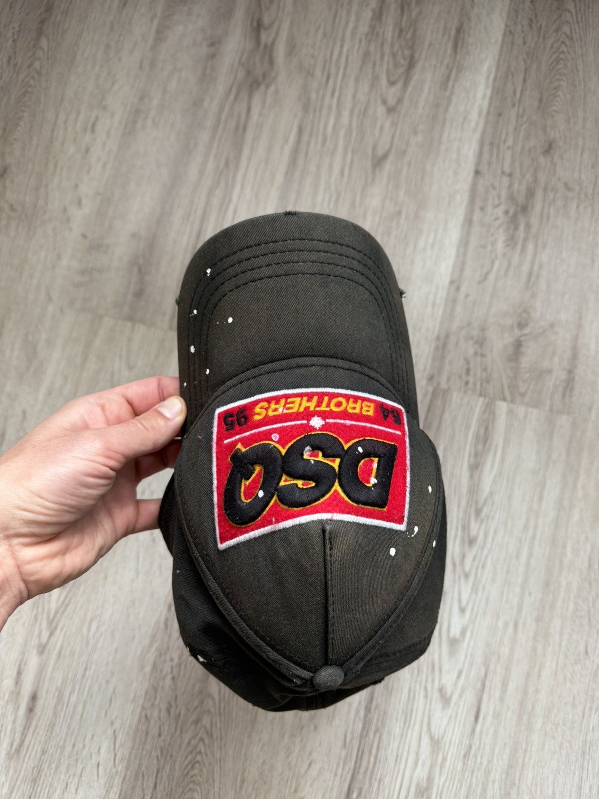 Dsquared2 Dsquared2 Black Baseball Cap AUTHENTIC distressed sun faded Size ONE SIZE - 20 Thumbnail