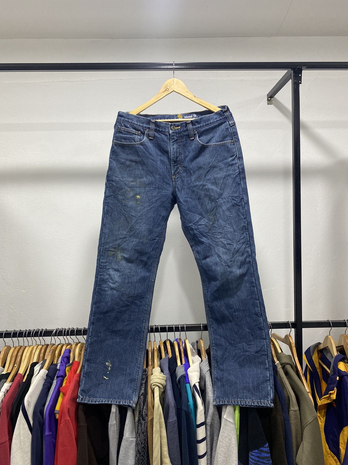 Carhartt × Vintage Carhartt Blue Denim 90s Size US 35 - 23 Thumbnail