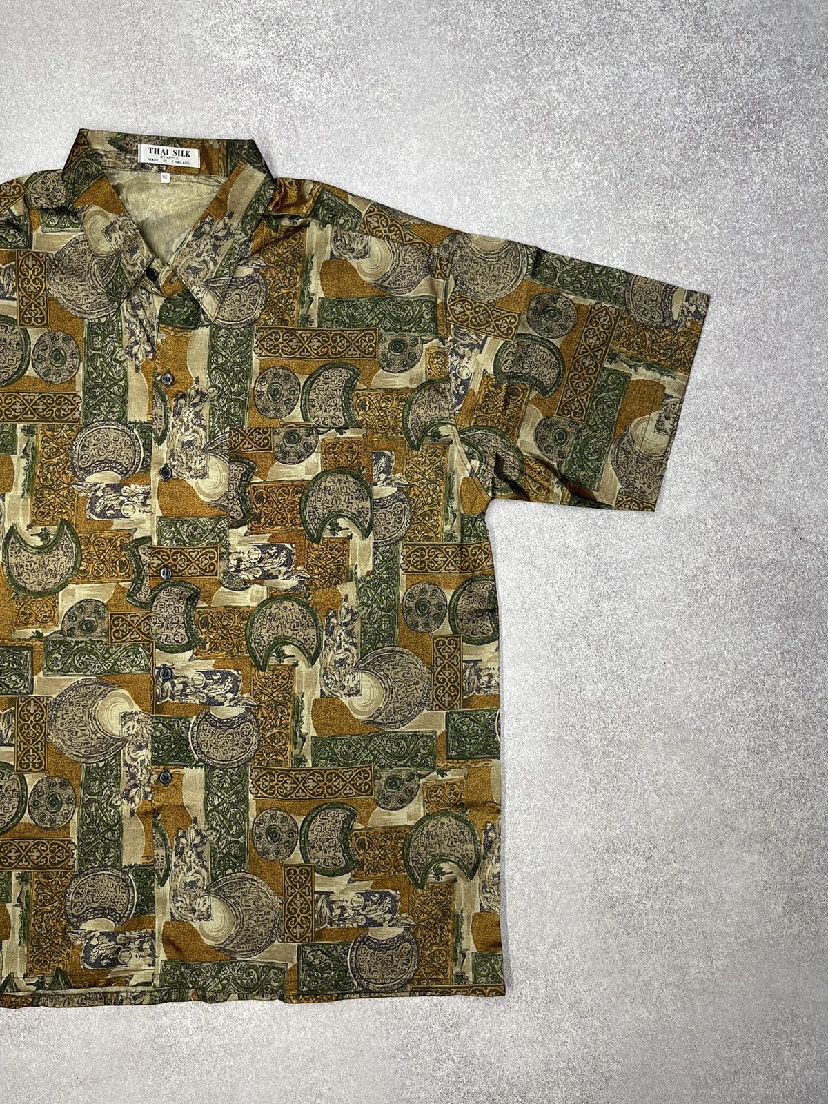 Japanese Brand × Vintage Vintage Thai Silk By Apple Full Print Y2K Japanese Crazy Size US XL / EU 56 / 4 - 3 Thumbnail