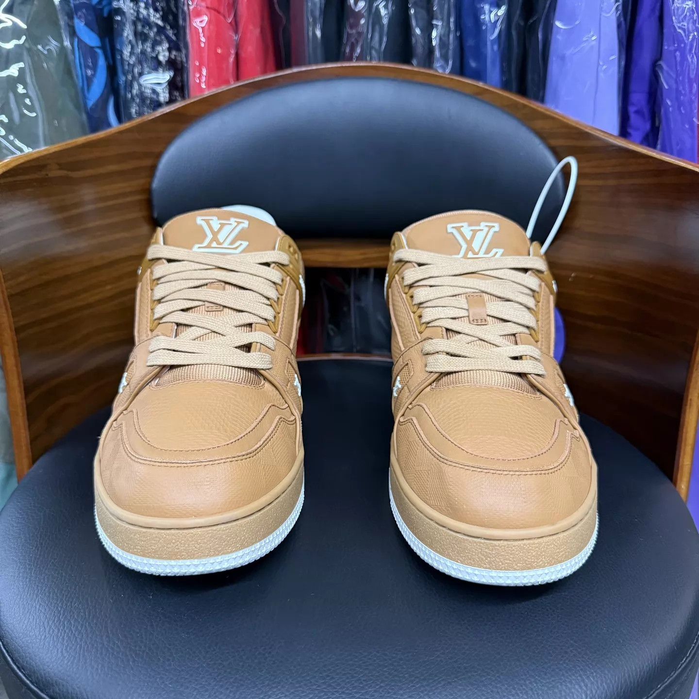 Louis Vuitton LV Trainer Brown Checkerboard 44 (98 New) Size US 11 / EU 44 - 2 Thumbnail