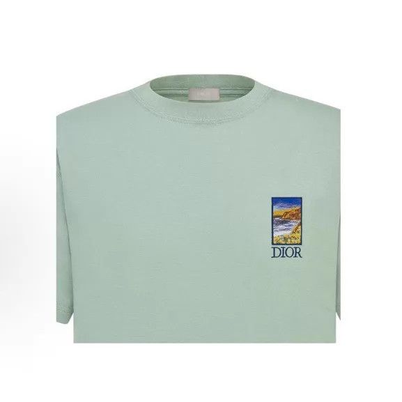 Dior Dior Logo Oversized Crew Men's Green M Tee Size US M / EU 48-50 / 2 - 6 Thumbnail