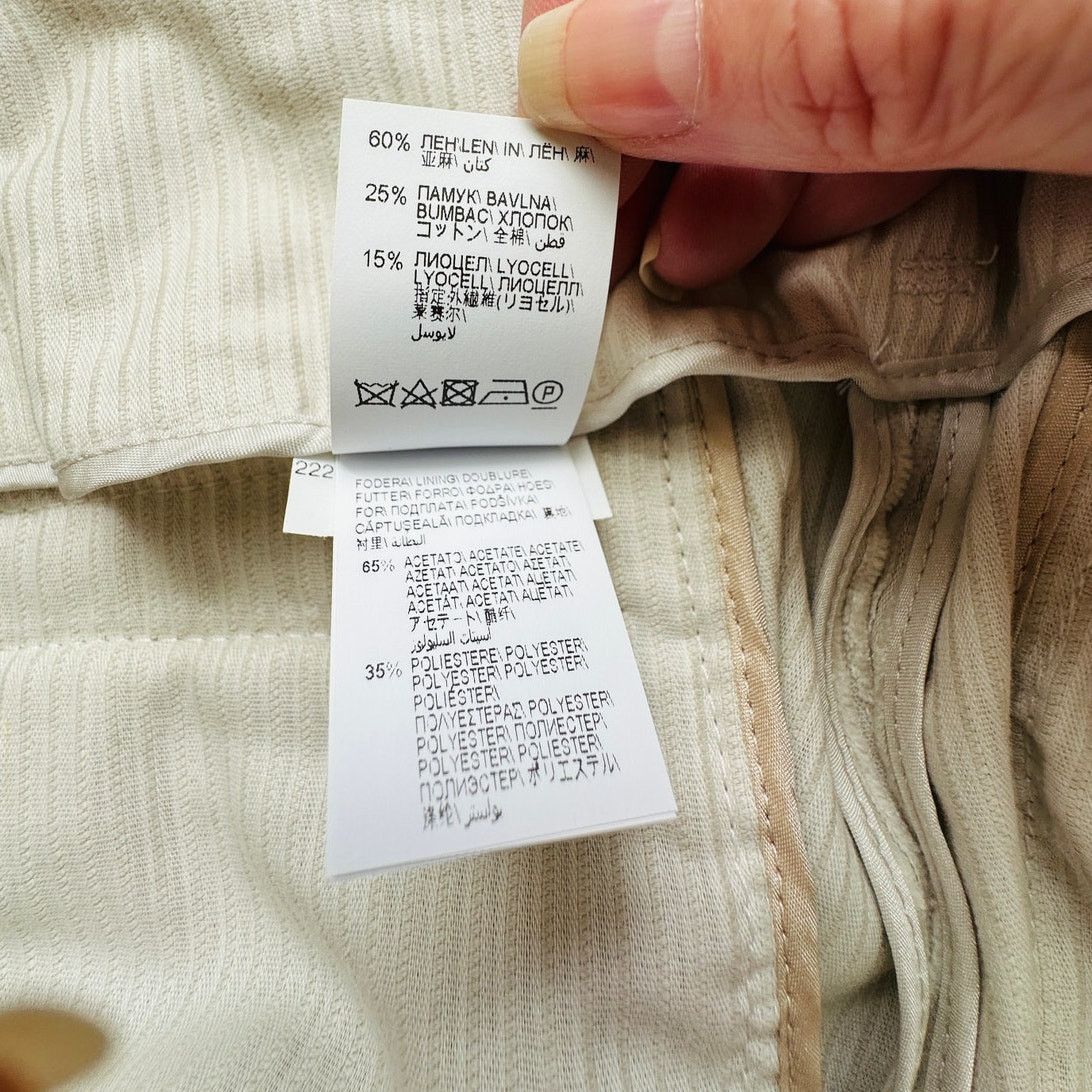 Brunello Cucinelli NWT Brunello Cucinelli Beige Front Pleat Wide Corduroy Pant Size 36" / US 14 / IT 50 - 12 Thumbnail