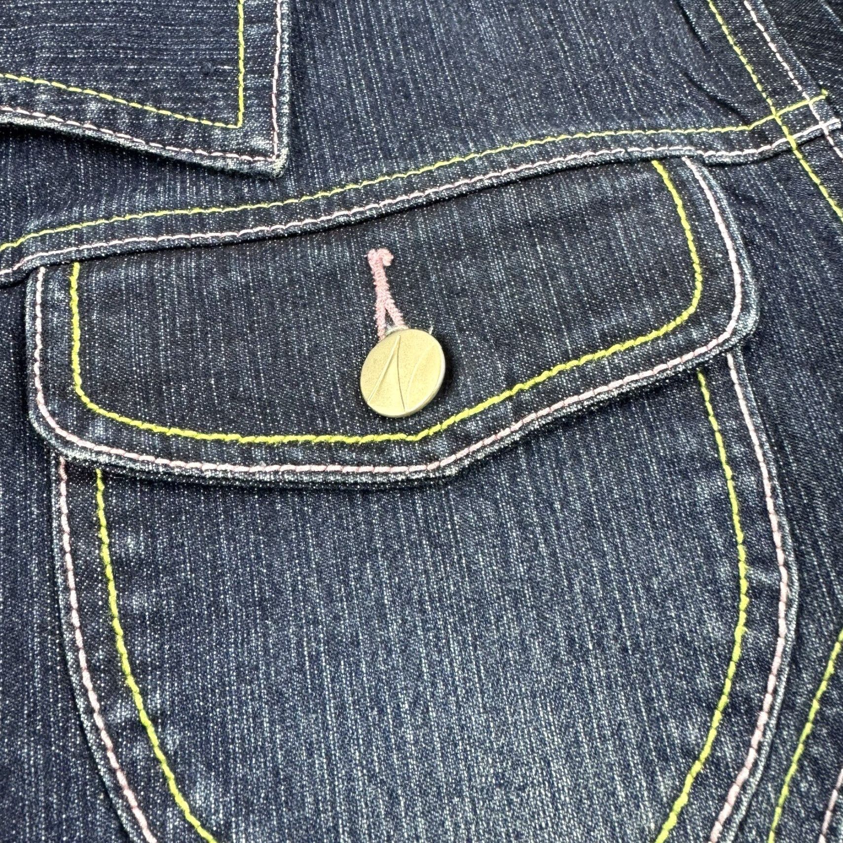 Denime VINTAGE NJ Neeso Denim Jacket Womens XL Blue Grunge Y2K 2000 Cute Fun Jacket Women XL Blue Grunge NJ Neeso Denim Jacket Size XL / US 12-14 / IT 48-50 - 3 Thumbnail