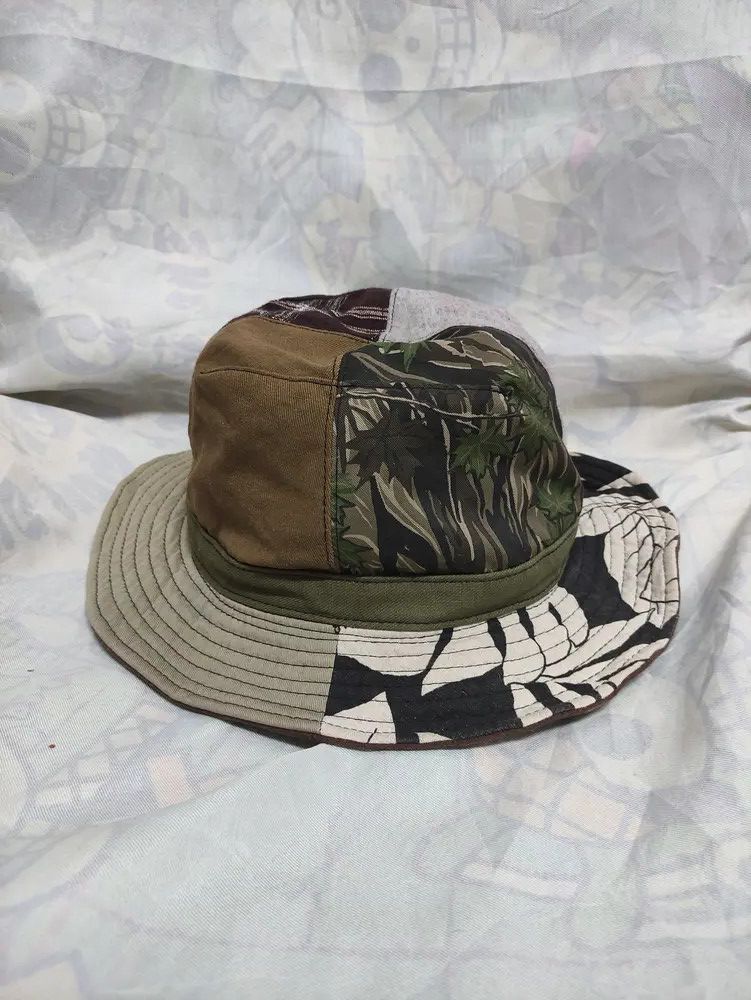 Japanese Brand FCLIFE PATCHWORK MULTI DESIGN REVERSIBLE BUCKET HAT Size ONE SIZE - 9 Thumbnail