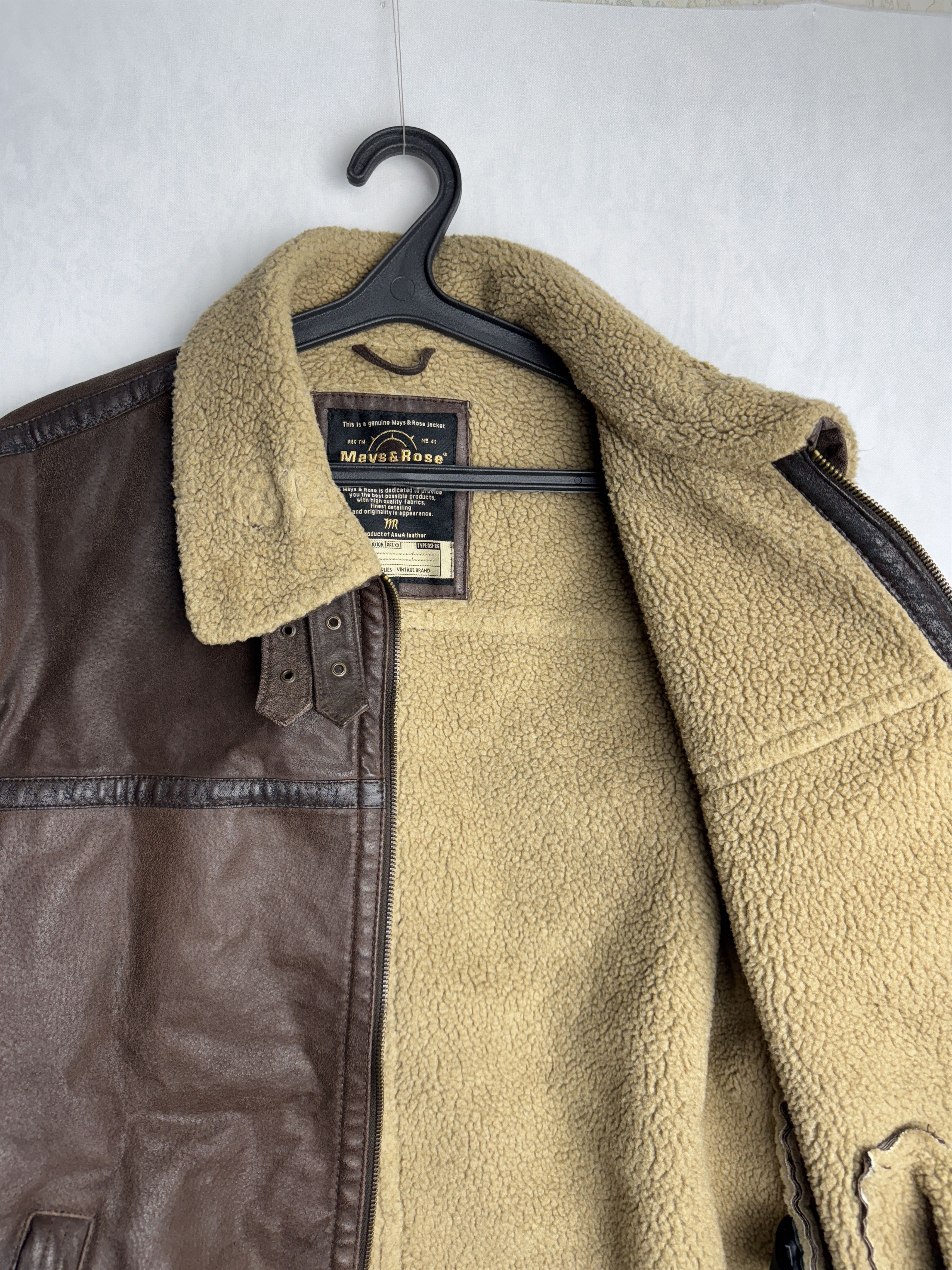 Genuine Leather × Leather MAYS & ROSE men’s zipped leather jacket Size US S / EU 44-46 / 1 - 7 Thumbnail