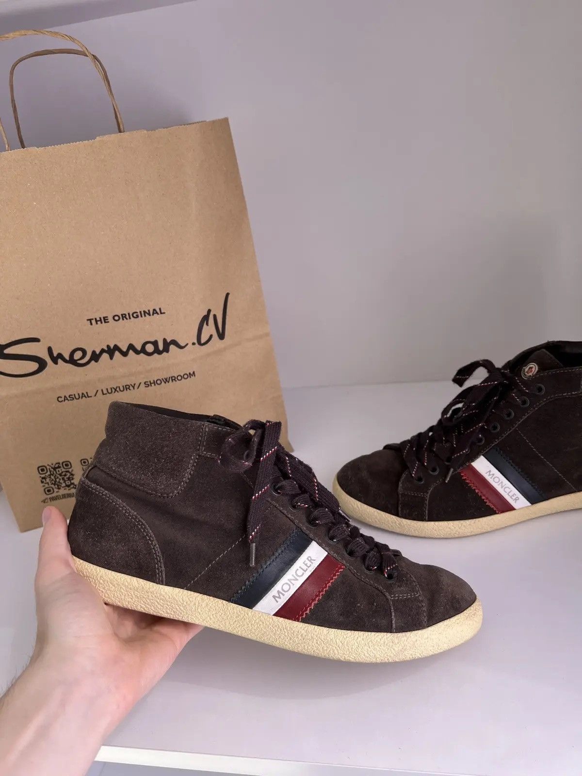Moncler × Vintage Vintage Moncler sneakers MONTECARLO Cowhide Sherry line Size US 8 / EU 41 - 6 Thumbnail