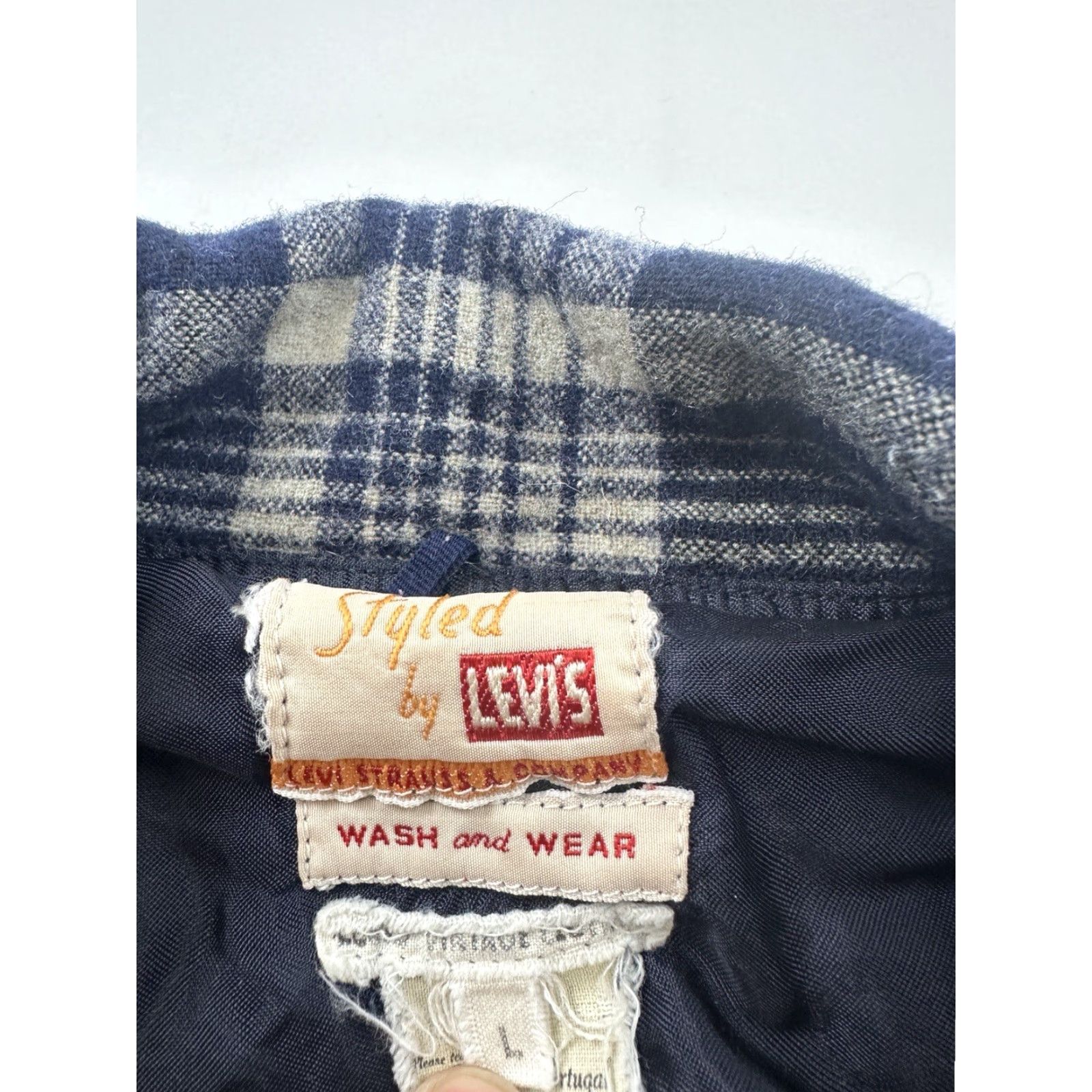 Levi's VINTAGE Levi's Jacket Mens L Plaid Wool Shacket Flannel Overshirt Size US L / EU 52-54 / 3 - 7 Thumbnail