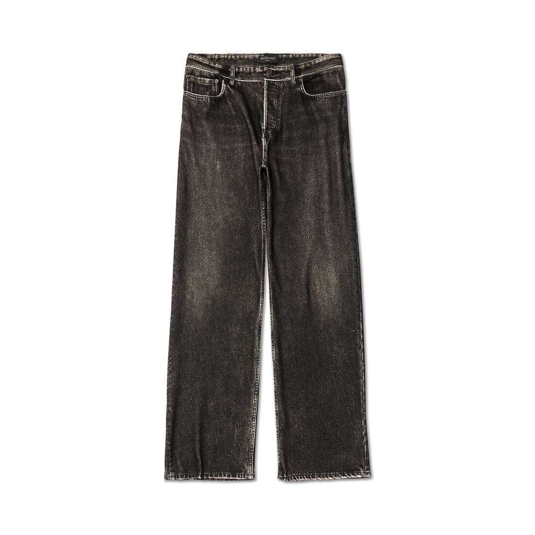 Balenciaga o1srvl11e0825 Denim Trompe L'Œil Pants in Black Size US 34 / EU 50 - 1 Thumbnail