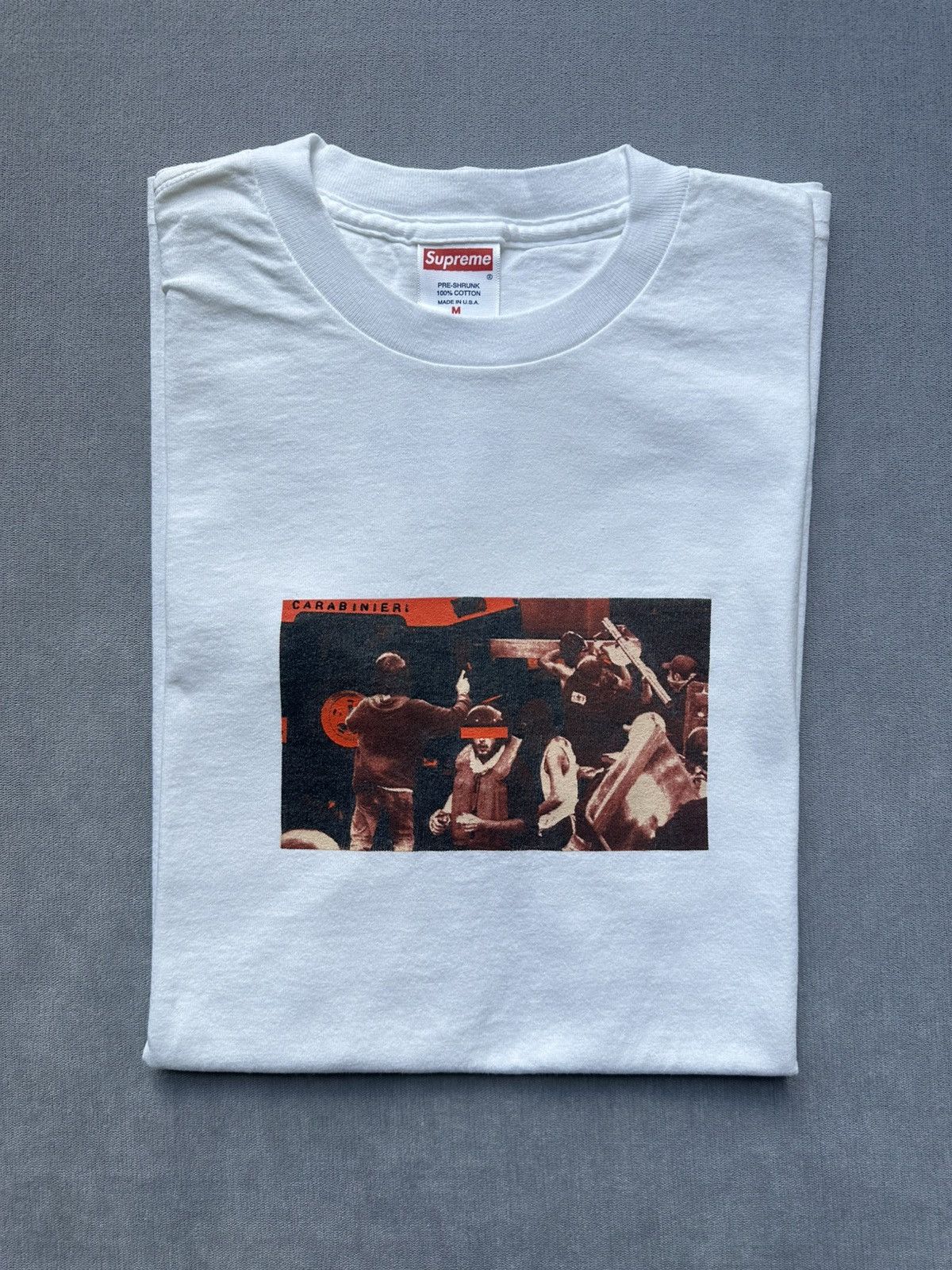 Supreme Supreme 2001 protest carabinieri G8 Genova CarloGiuliani tee Size US M / EU 48-50 / 2 - 1 Thumbnail