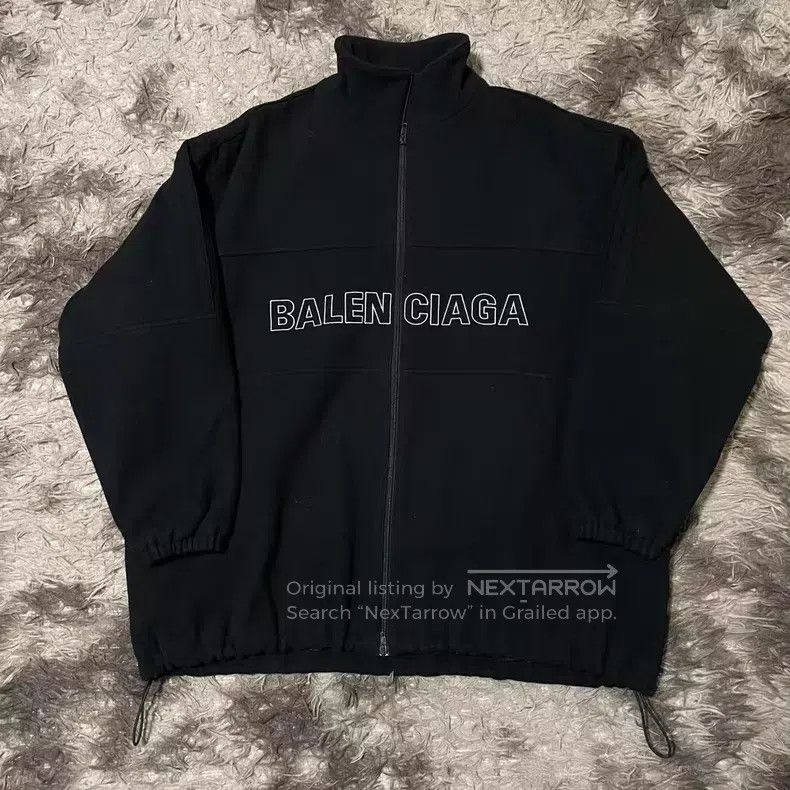 Balenciaga Balenciaga Classic Letter Embroidered Logo Wool Zipper Jac Size US S / EU 44-46 / 1 - 1 Thumbnail