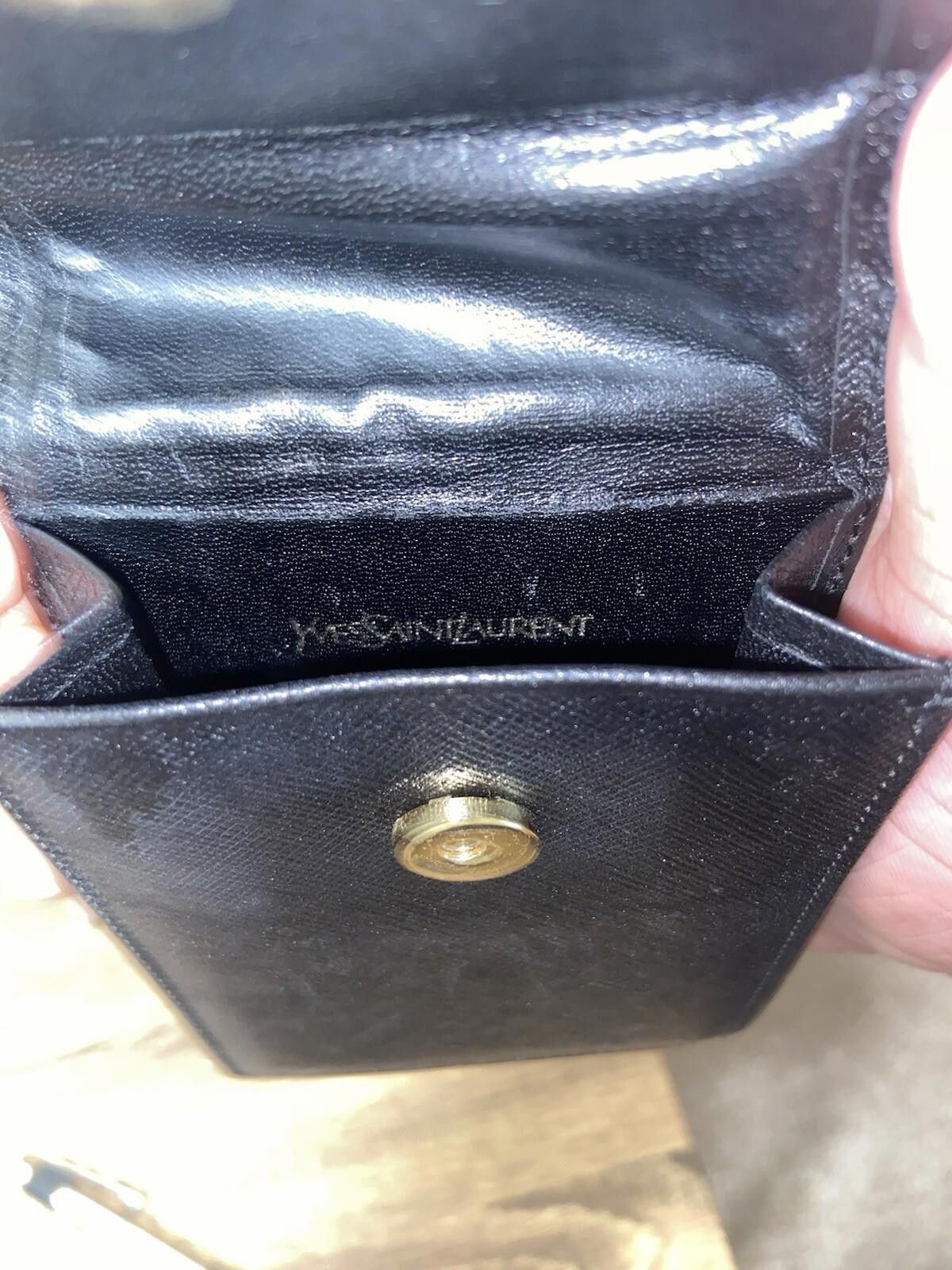 Saint Laurent Paris YSL black saffiano leather cigarette case + tie bar set of 2 Size ONE SIZE - 8 Thumbnail