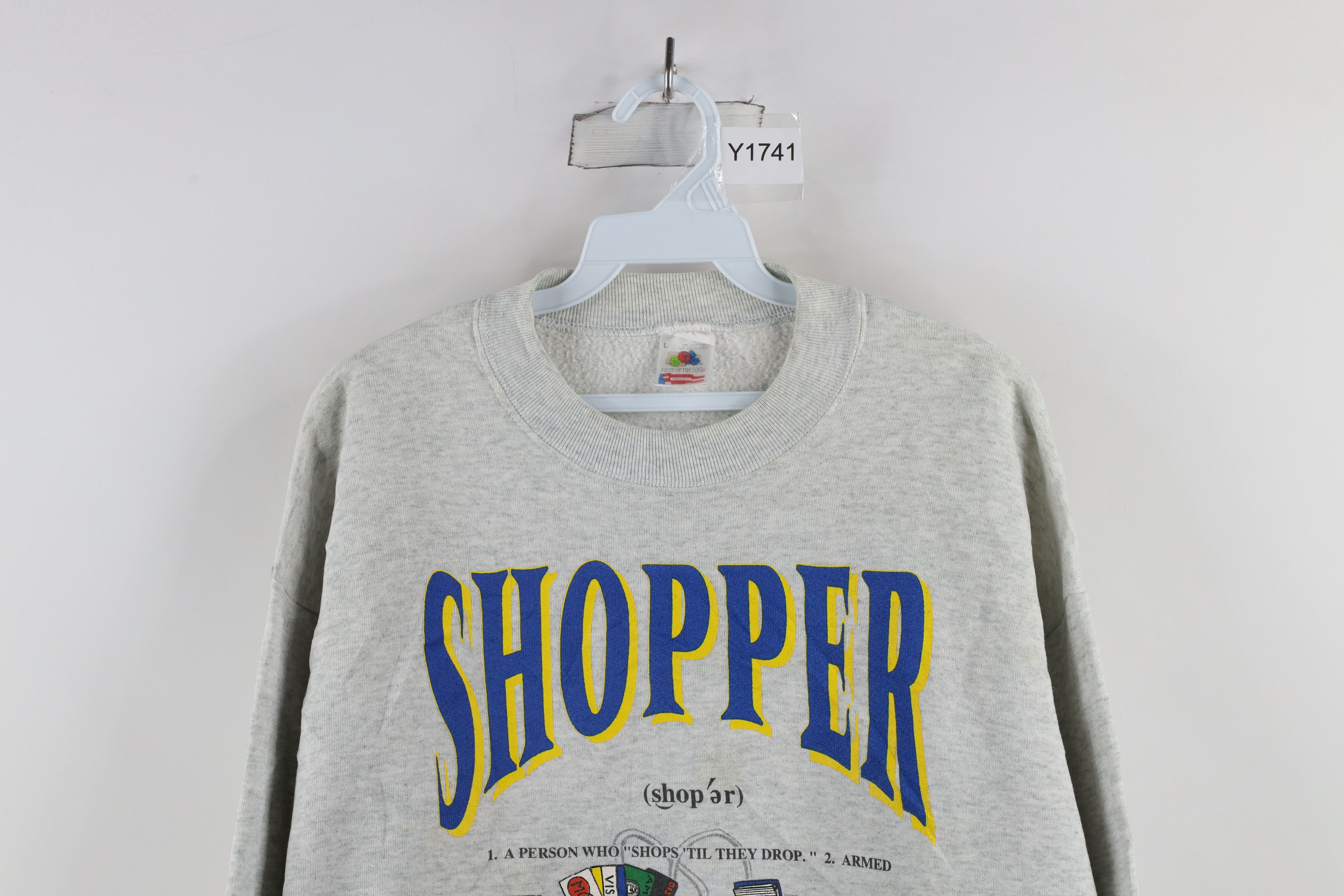 Vintage Vintage 90s Streetwear Spell Out Shopper Sweatshirt USA Size L / US 10 / IT 46 - 2 Thumbnail