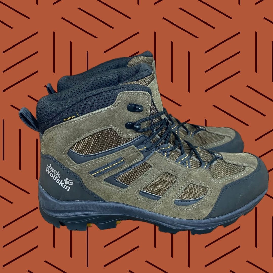 Jack Wolfskin Jack Wolfskin Kreisel 1 Boots Mens US 12 EU 45.5 Brown 8" Texapore Hiking Trail Waterproof Leather Upper Fabric Lining Breathable Mid-Calf Boot Size US 12 / EU 45 - 1 Thumbnail