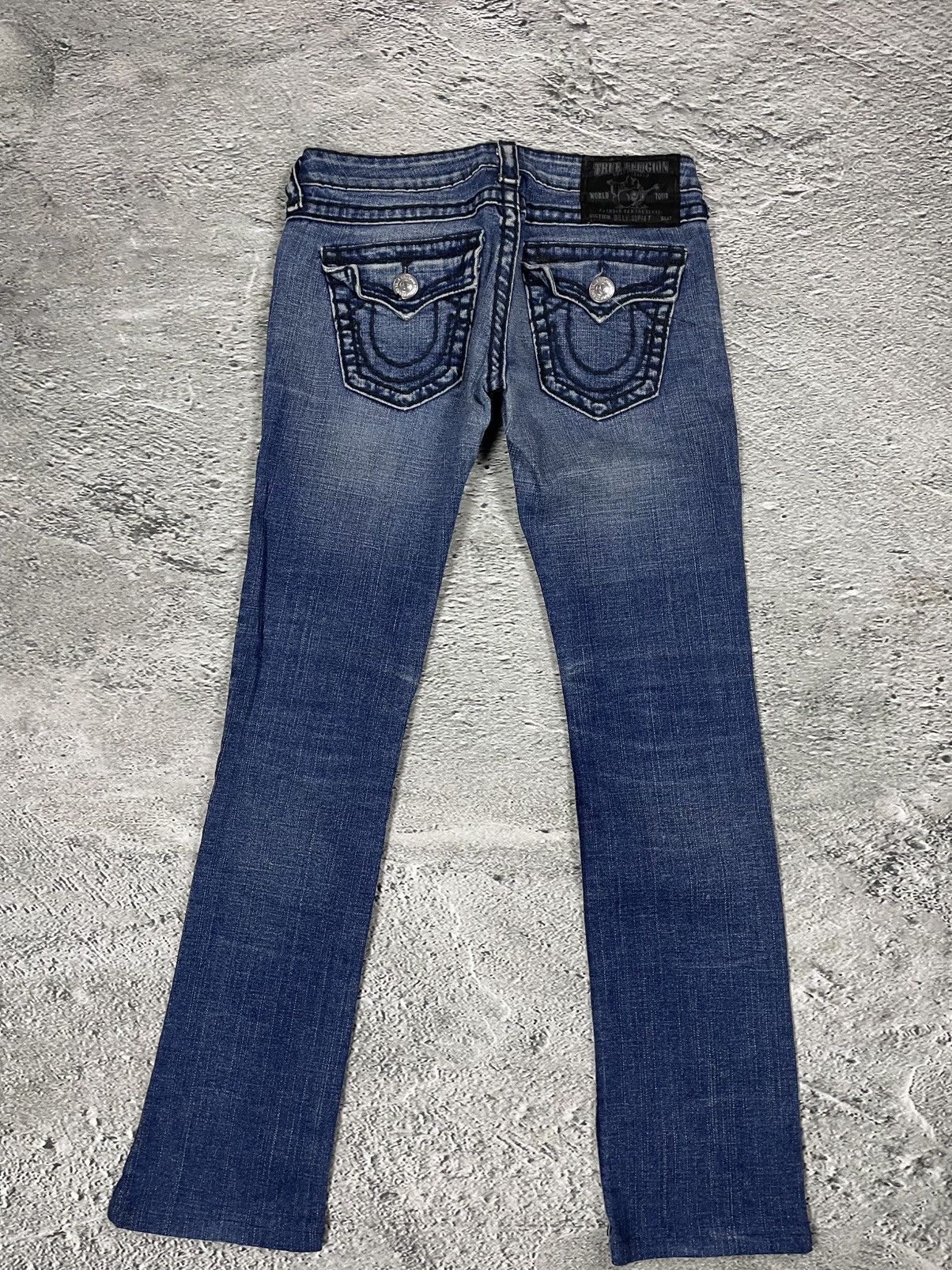 True Religion True Religion navy blue jeans black thick stitching Billy Size 27" / US 4 / IT 40 - 1 Thumbnail
