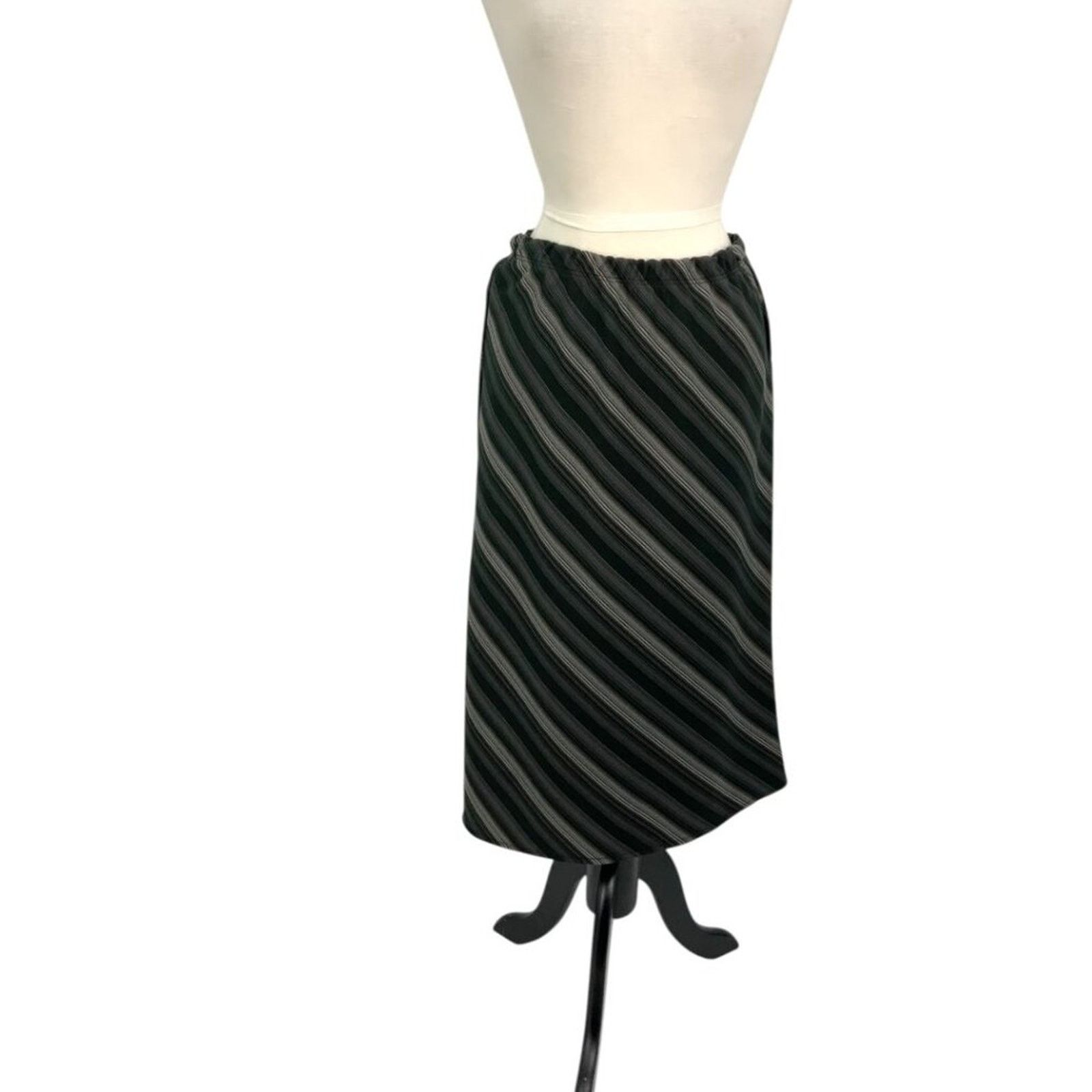 Other Forgotten Grace Striped Side Slit Midi Skirt Medium NWOT Size 32" / US 10 / IT 46 - 2 Thumbnail