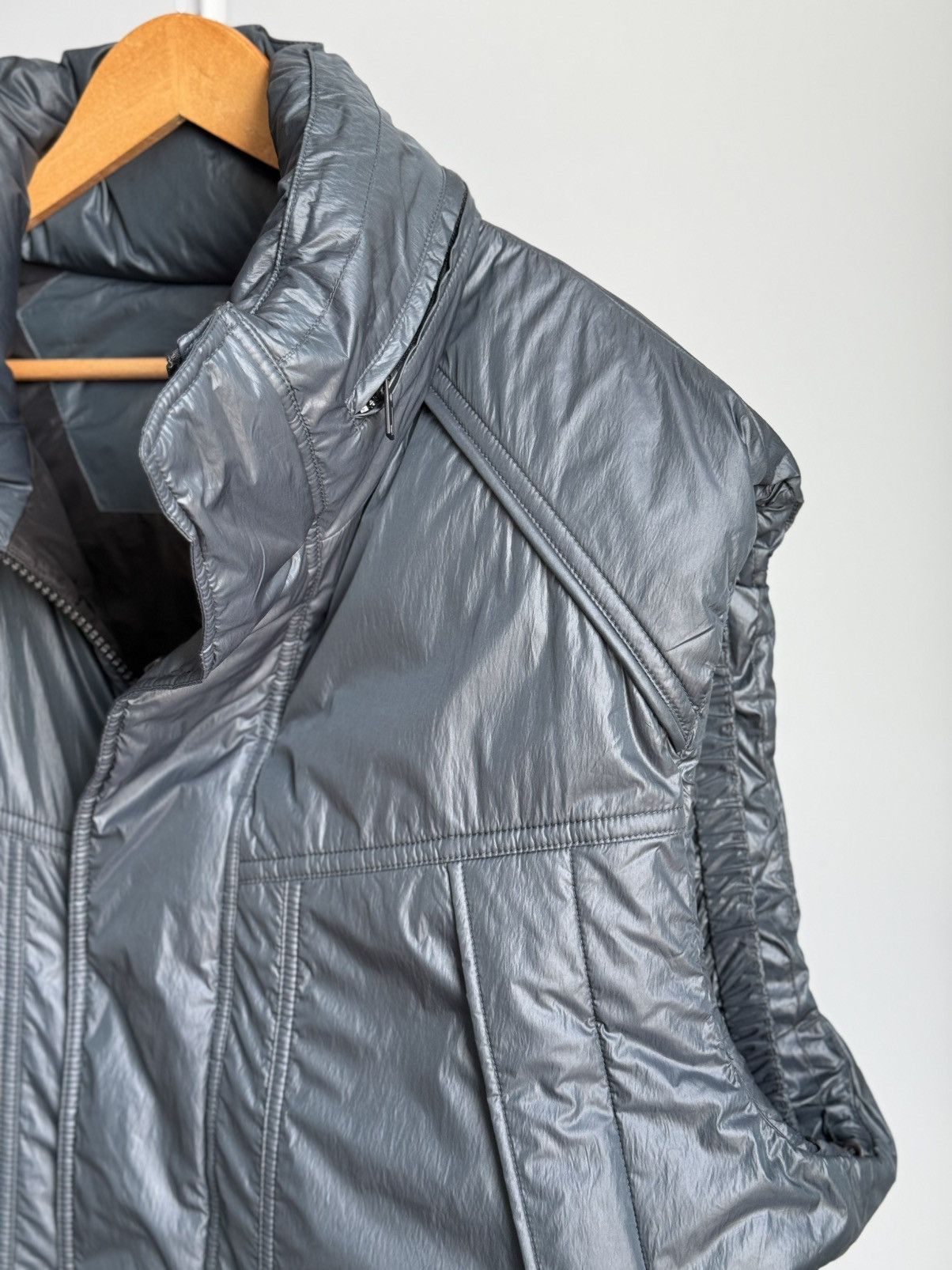 Juun.J Juun.J Technical Padded Hooded Vest Green Nylon Avant Garde Size US M / EU 48-50 / 2 - 6 Thumbnail