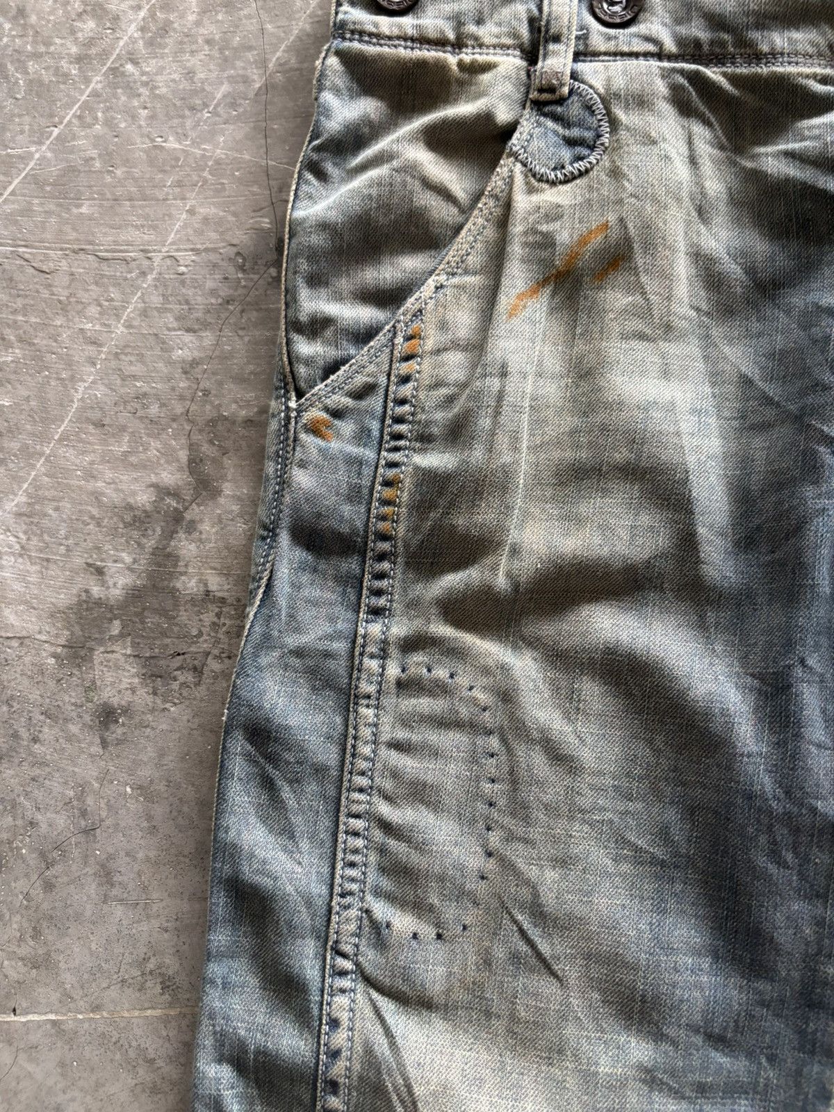 Diesel RARE flared diesel rusty patchwork art panelled distressed Size 27" / US 4 / IT 40 - 14 Thumbnail