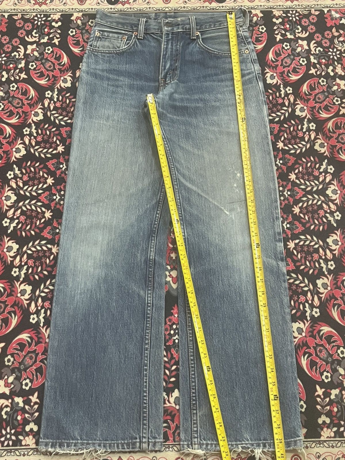 Levi's Y2K Levi’s 506 Blue Faded Washed Frayed Leg Straight Jeans Size US 29 - 14 Thumbnail