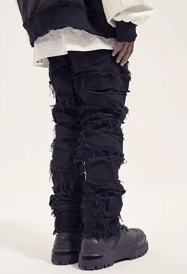 Jean Custom streetwear ripped punk design jeans Size US 30 / EU 46 - 1 Thumbnail