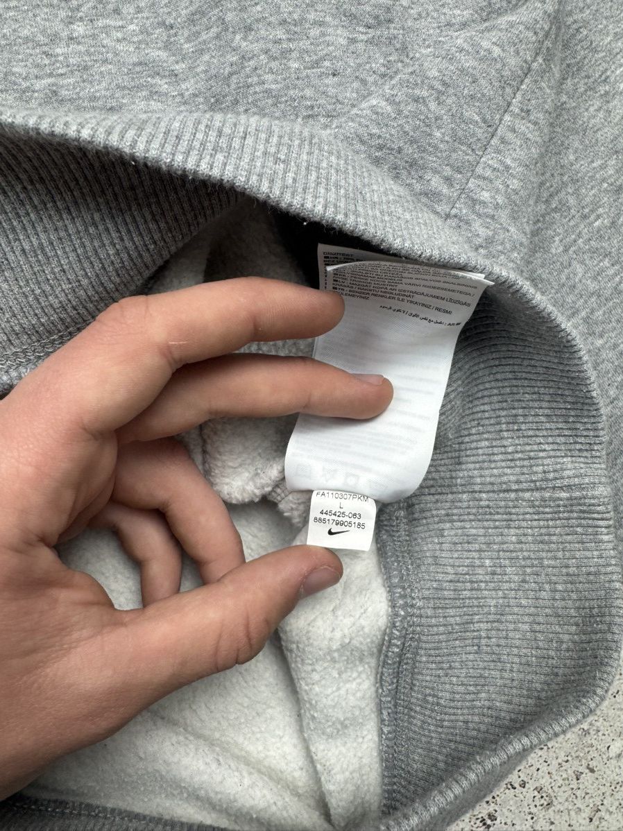 Nike × Vintage Vintage Y2K Nike Sweatshirt Jumper Grey Men’s Drill L Size US L / EU 52-54 / 3 - 9 Thumbnail