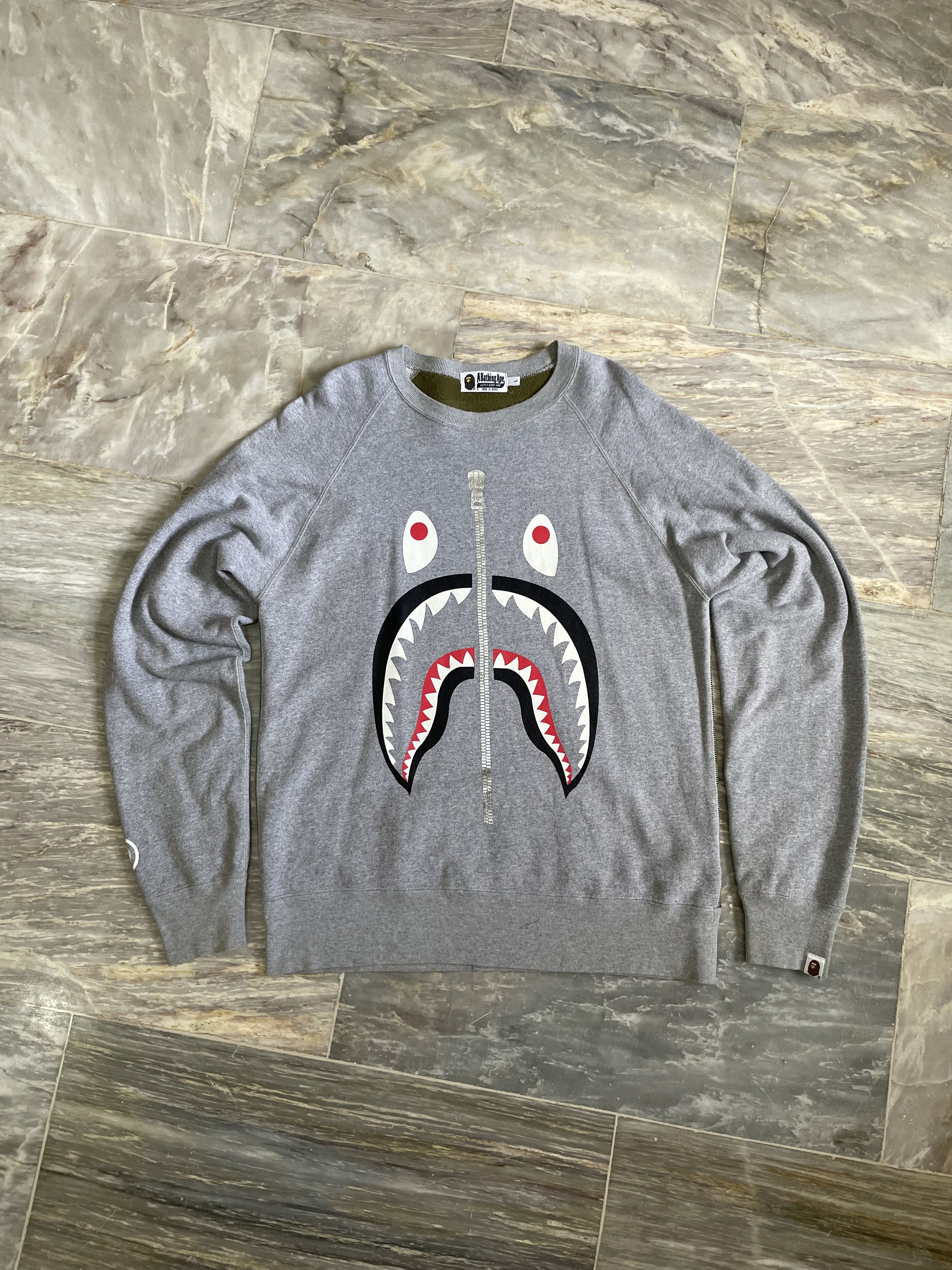 Bape A BATHING APE SHARK CREWNECK Size US L / EU 52-54 / 3 - 1 Thumbnail