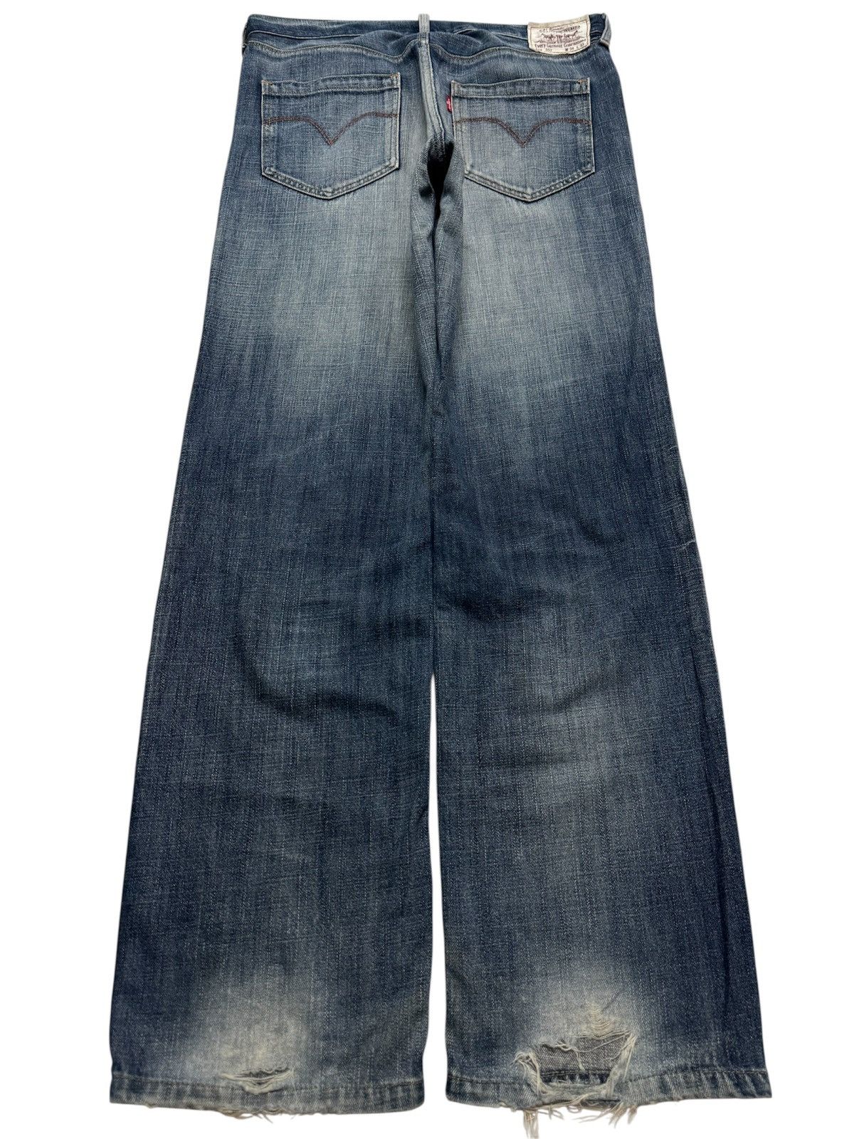 Levi's 💥Grunge💥Vintage 90s Levi's Lot552 Thrashed Distressed Insane Size US 33 - 1 Thumbnail