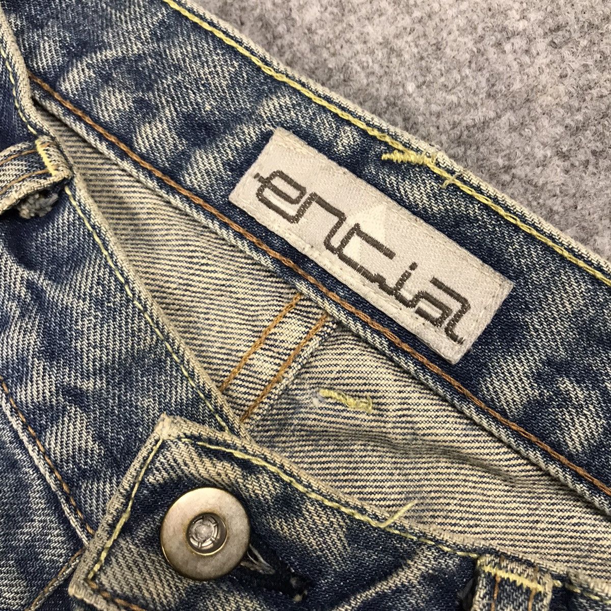 Japanese Brand ENTIA DISTRESSED DENIM JAPAN STYLE DENIM PANTS Size US 30 / EU 46 - 16 Thumbnail