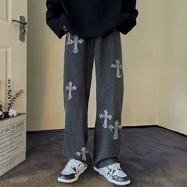 Japanese Brand Hirose x Yuki High street cross patch embroidered jeans Size US 32 / EU 48 - 5 Thumbnail