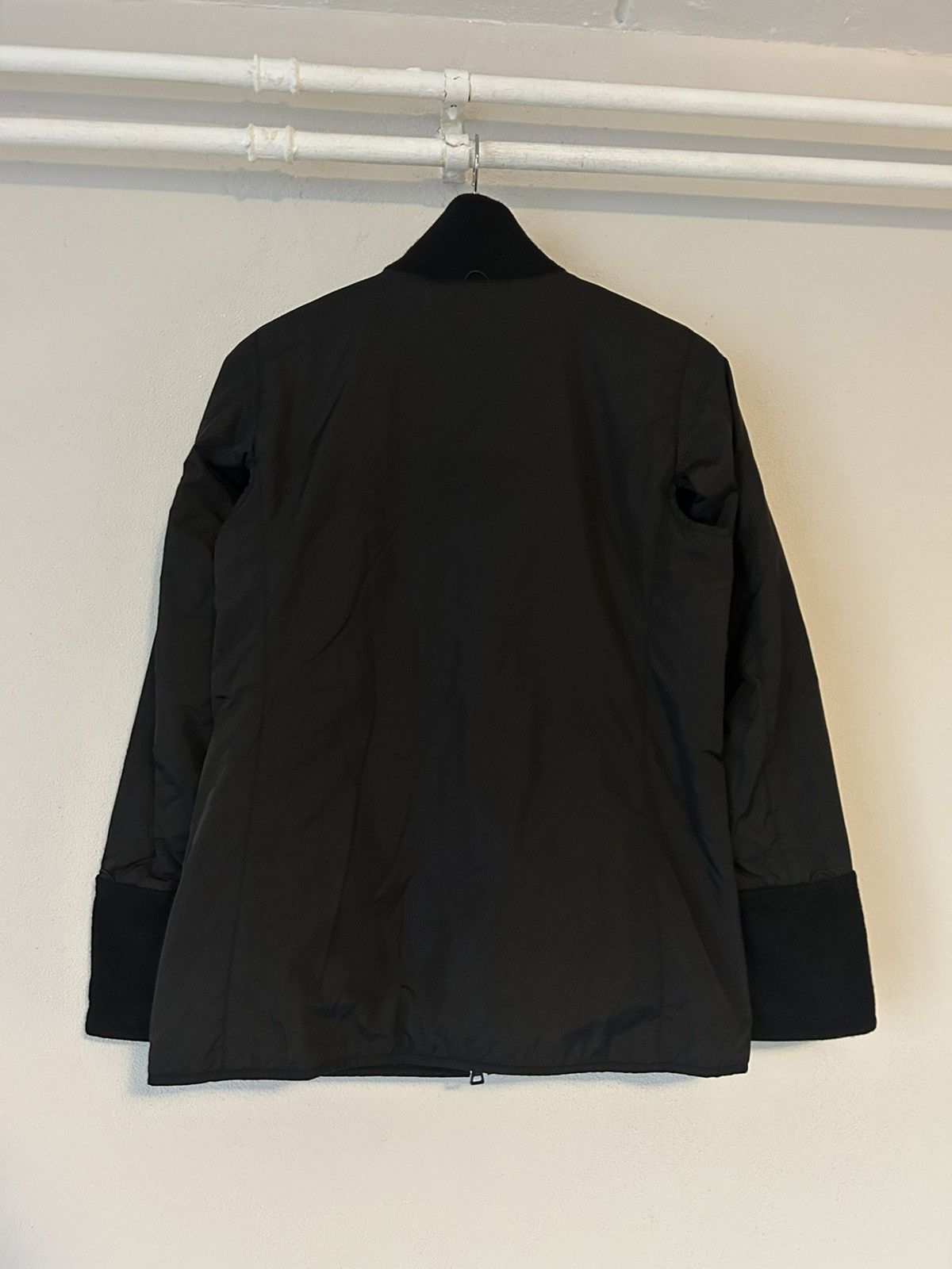 Prada Black Nylon Jacket with Wool and Leather Details Size S / US 4 / IT 40 - 9 Thumbnail