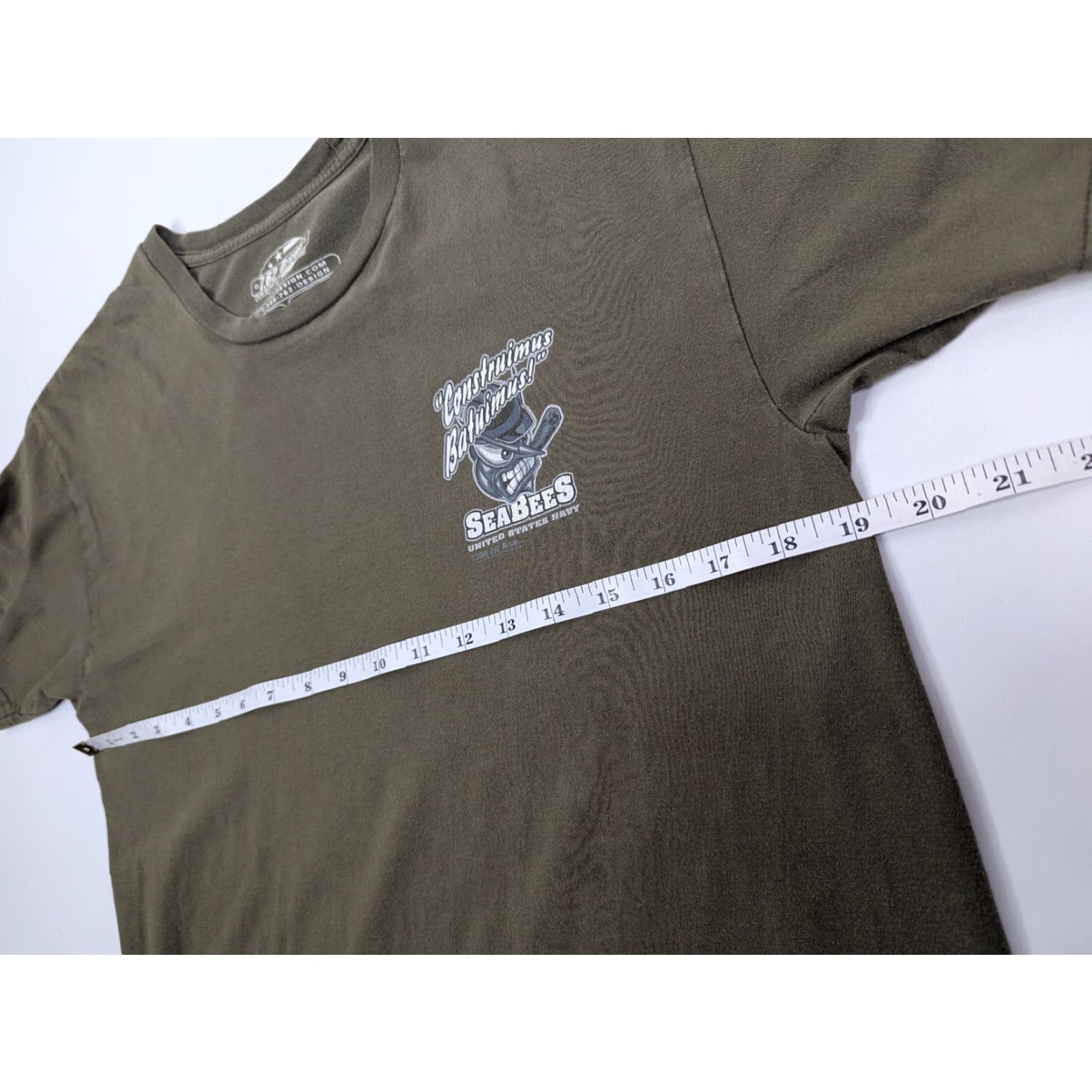 Vintage US Navy Seabees T-Shirt Military Green Shirt 7.62 Design Size M Mens Size US M / EU 48-50 / 2 - 6 Thumbnail