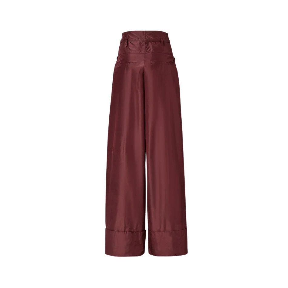 FENDI $2500 Taffeta Burgundy Pants New & Authentic (Women's