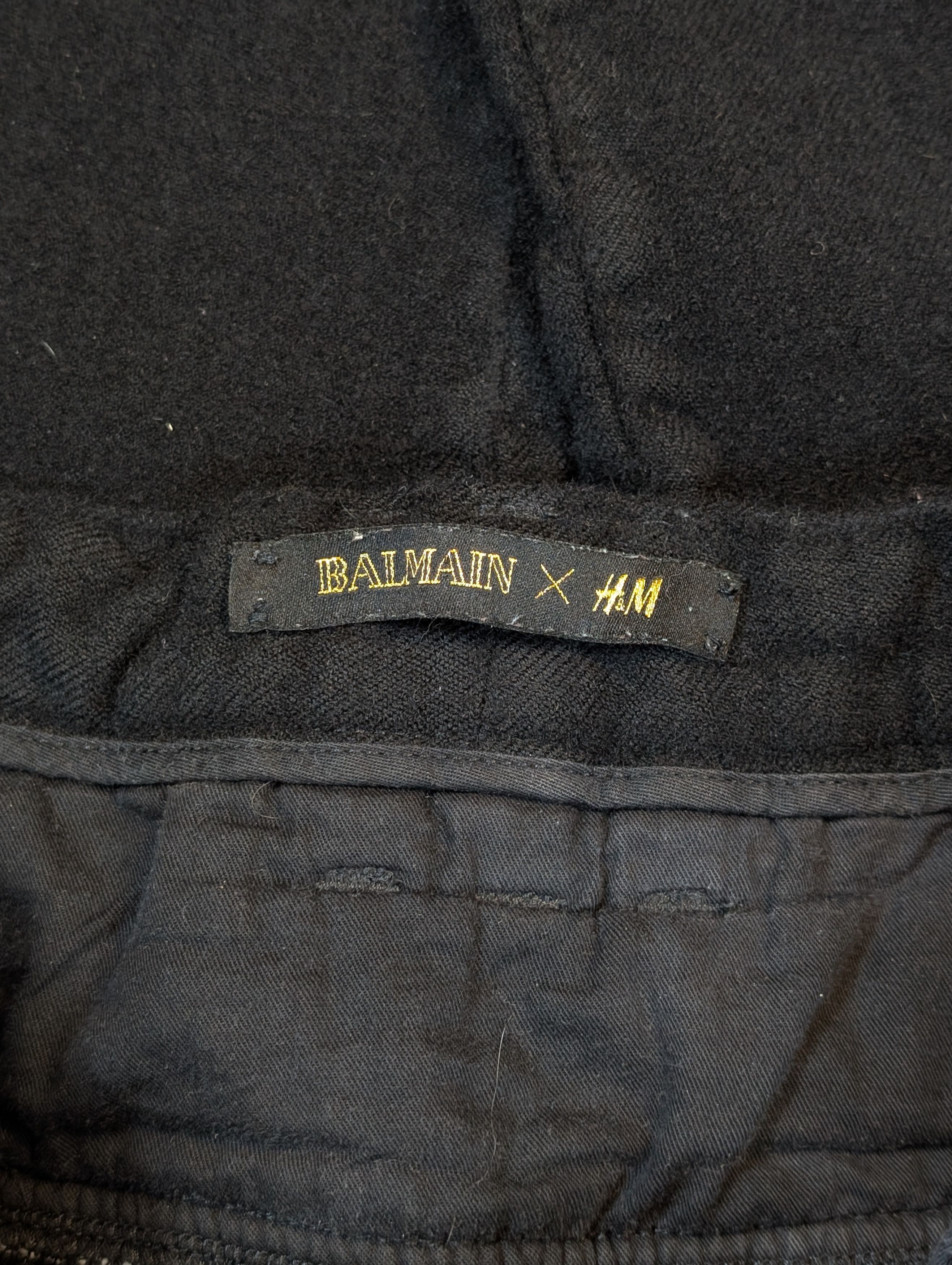 Balmain Balmain H&M Drop Crotch Wool Cargo Pants | Grailed