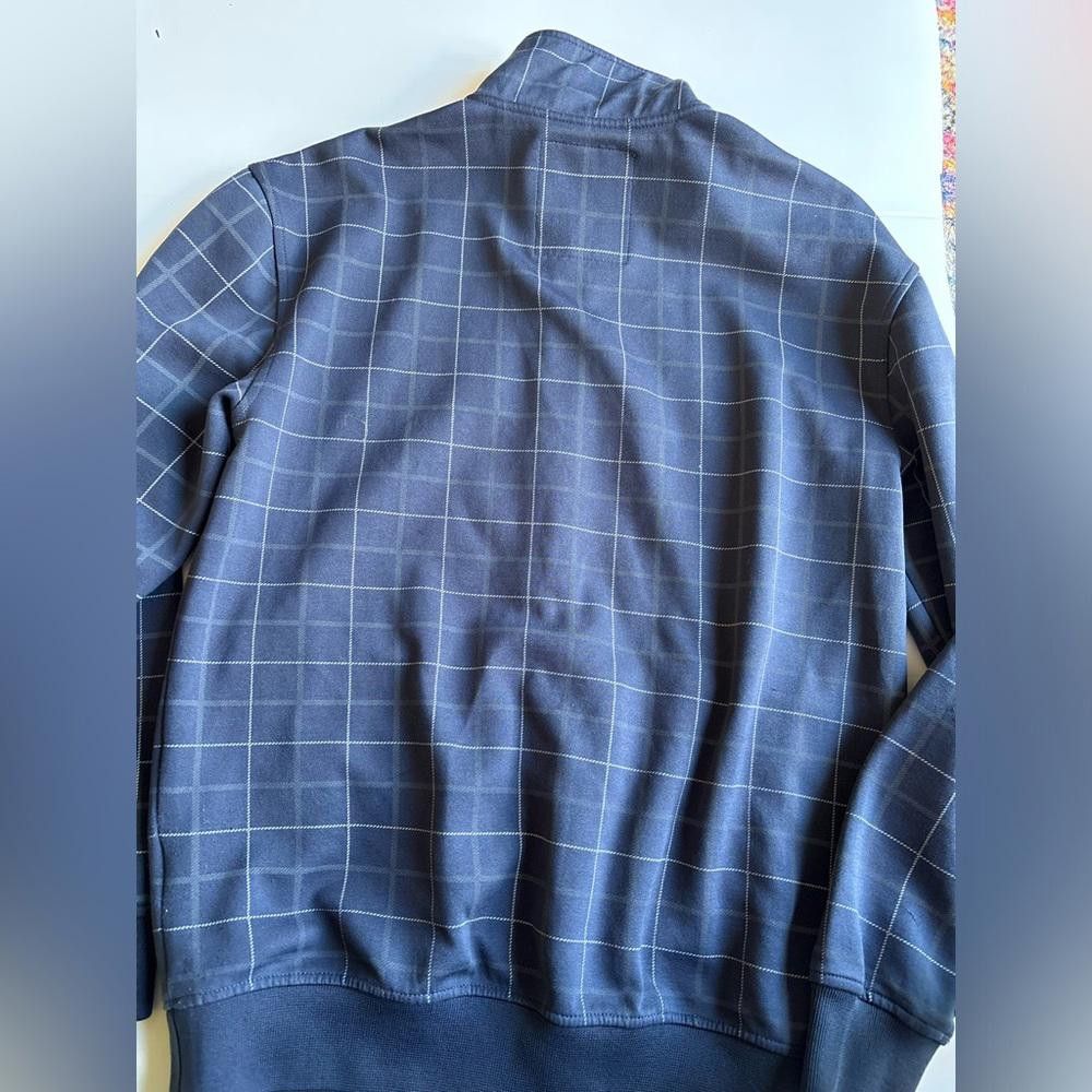 Designer Vintage Ecko Unltd. Navy Blue Plaid Zip-Up Jacket Size US M / EU 48-50 / 2 - 2 Thumbnail