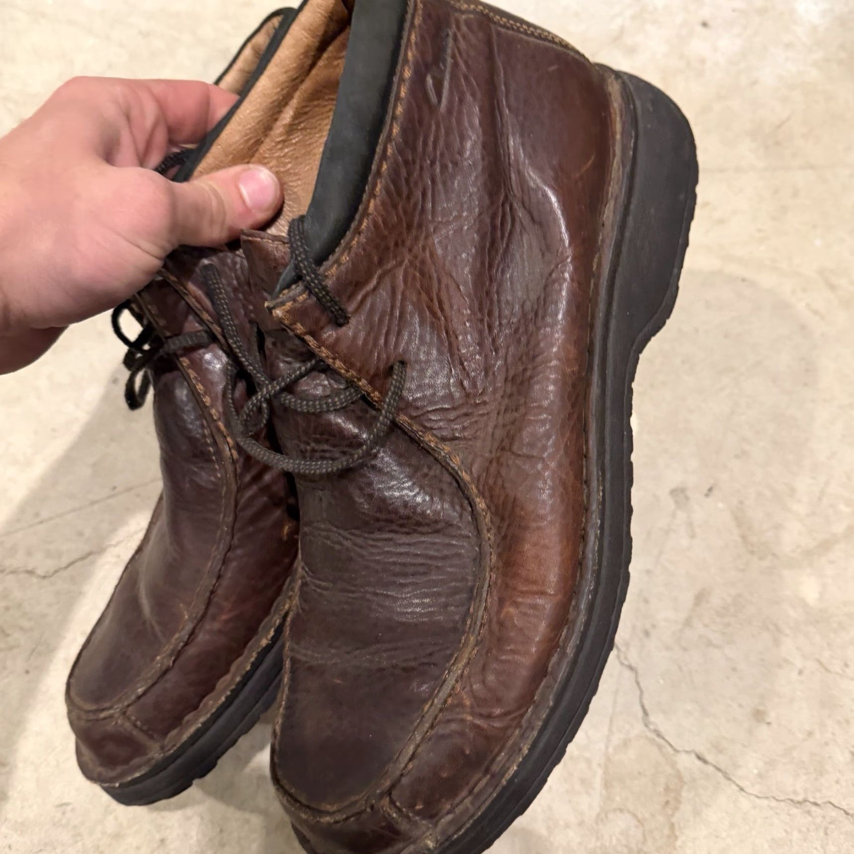 Clarks Clarks Active Air Boot Mens 11.5M Chukka Ankle Leather Brown Mid Toe Shoes Size US 12 / EU 45 - 6 Thumbnail