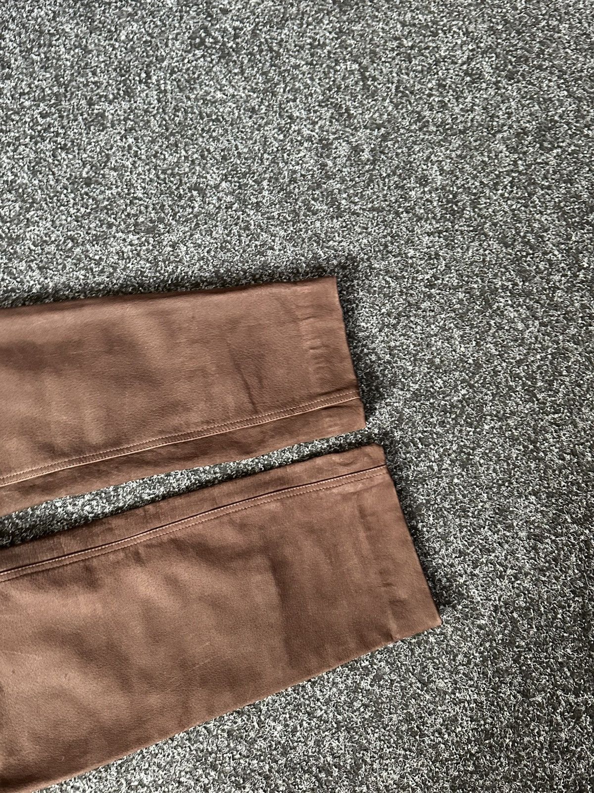 Cowboy Equipment × Leather 🚨GRAIL BOOTCUT BROWN Cowboy Biker Leather Pants Size 24" / US 00 / IT 34 - 4 Thumbnail