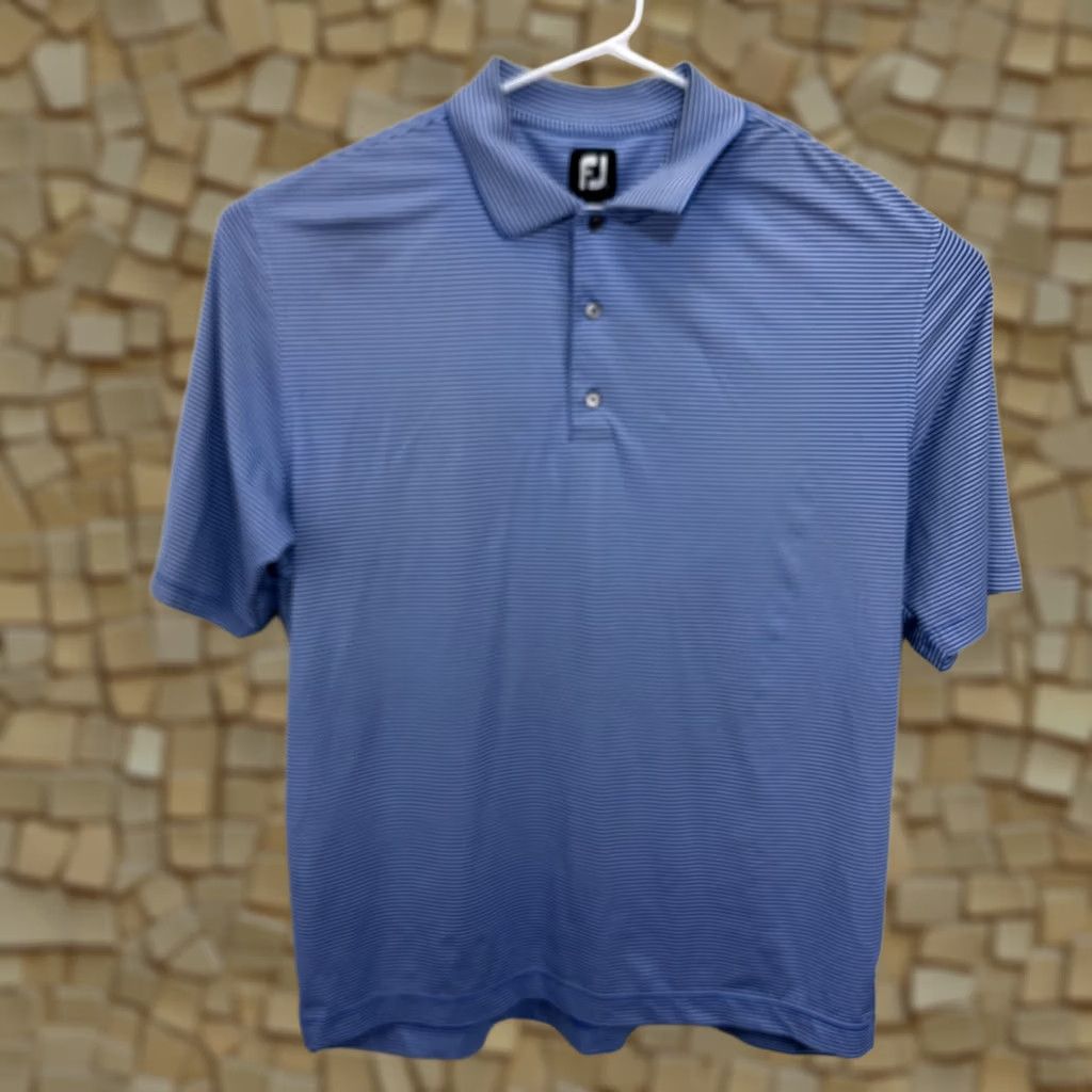 Footjoy FootJoy Polo Shirt Striped Short Sleeve Blue FJ Golf Shirt XL Men’s Regular Size Size US XL / EU 56 / 4 - 1 Thumbnail