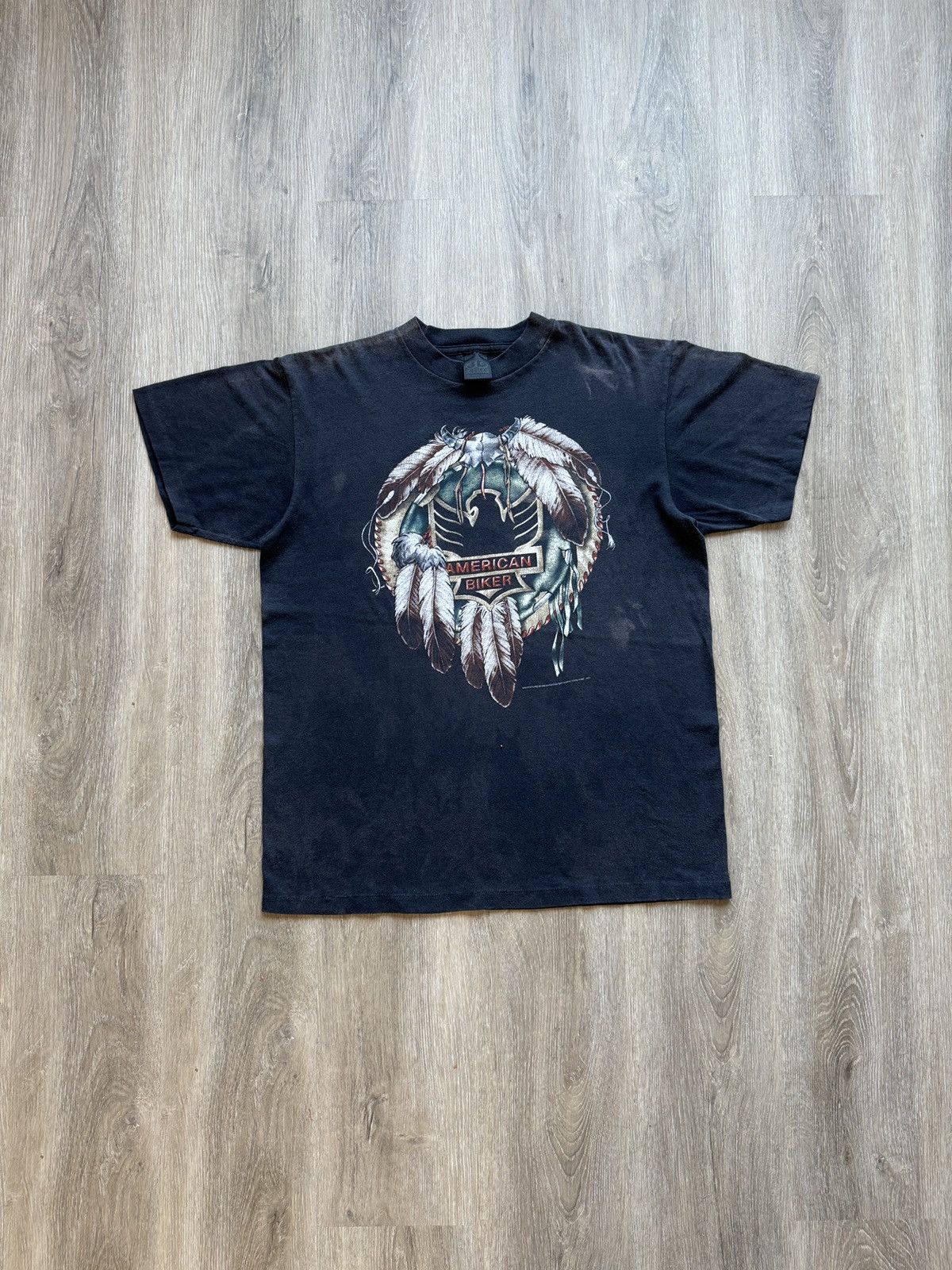 image of Choppers Vintage 90's 3D Emblem American Biker Marys Haven Florence Pa in Black, Men's (Size Large)