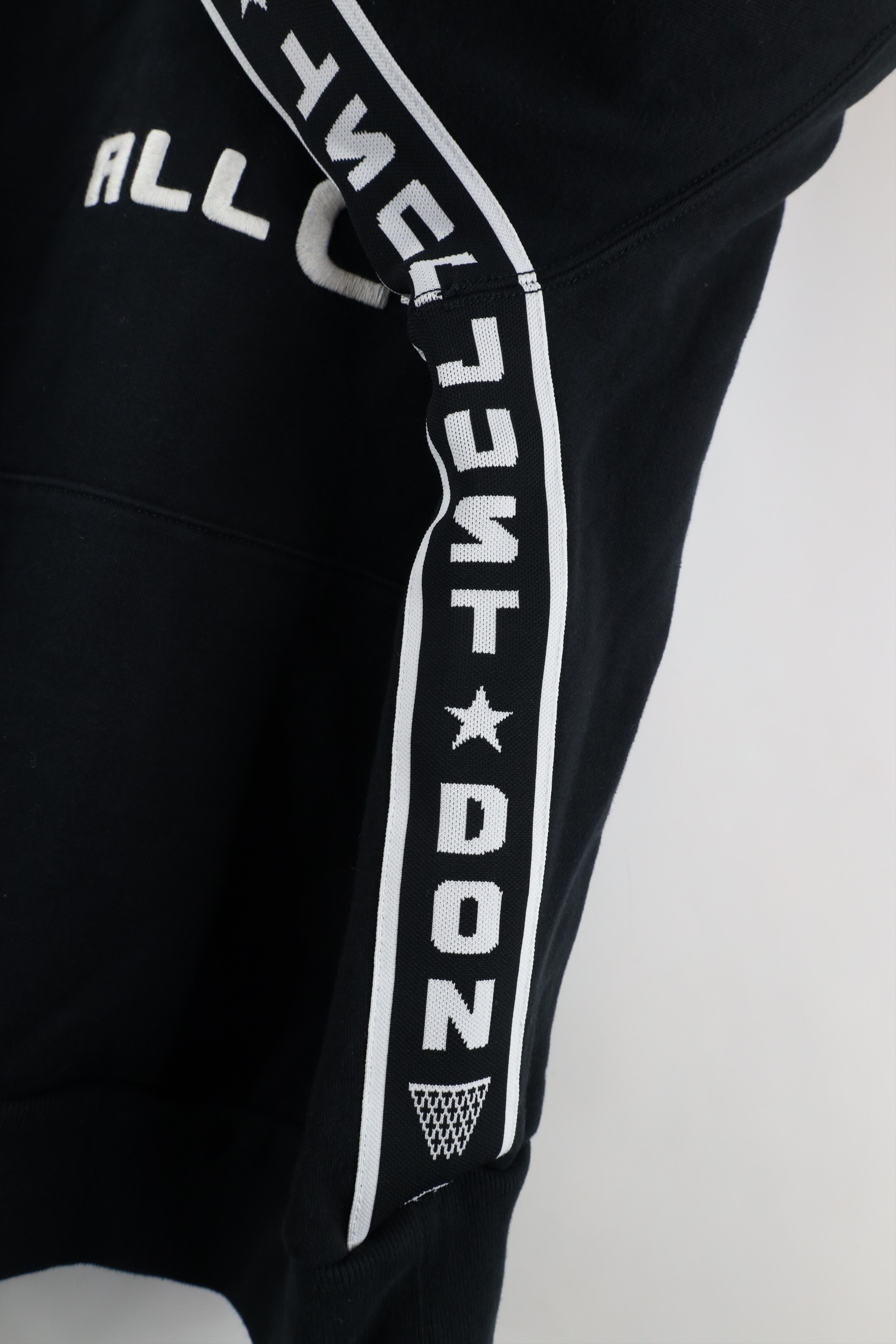 Vintage Just Don All City Out Taped Logo Heavyweight Hoodie Black Size S / US 4 / IT 40 - 5 Thumbnail